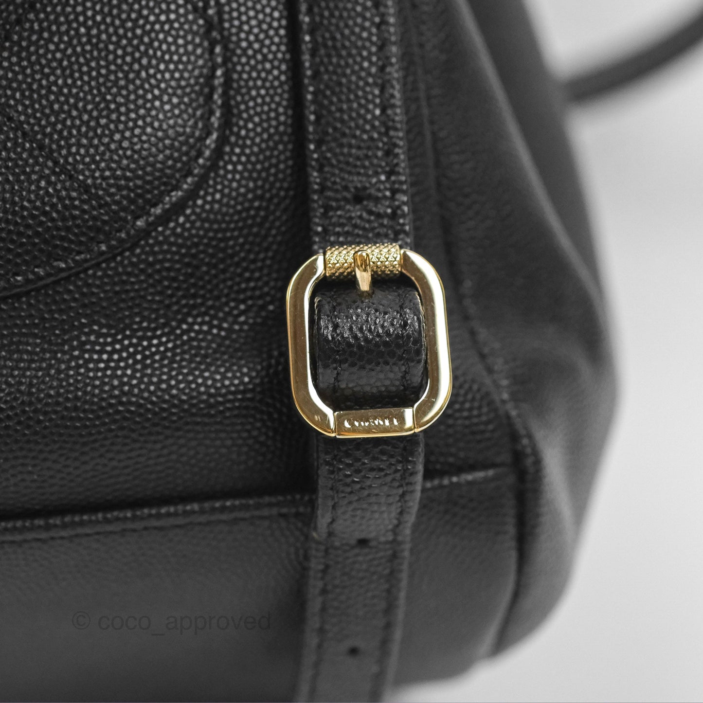 Chanel Quilted Business Affinity Backpack Black Caviar Gold Hardware