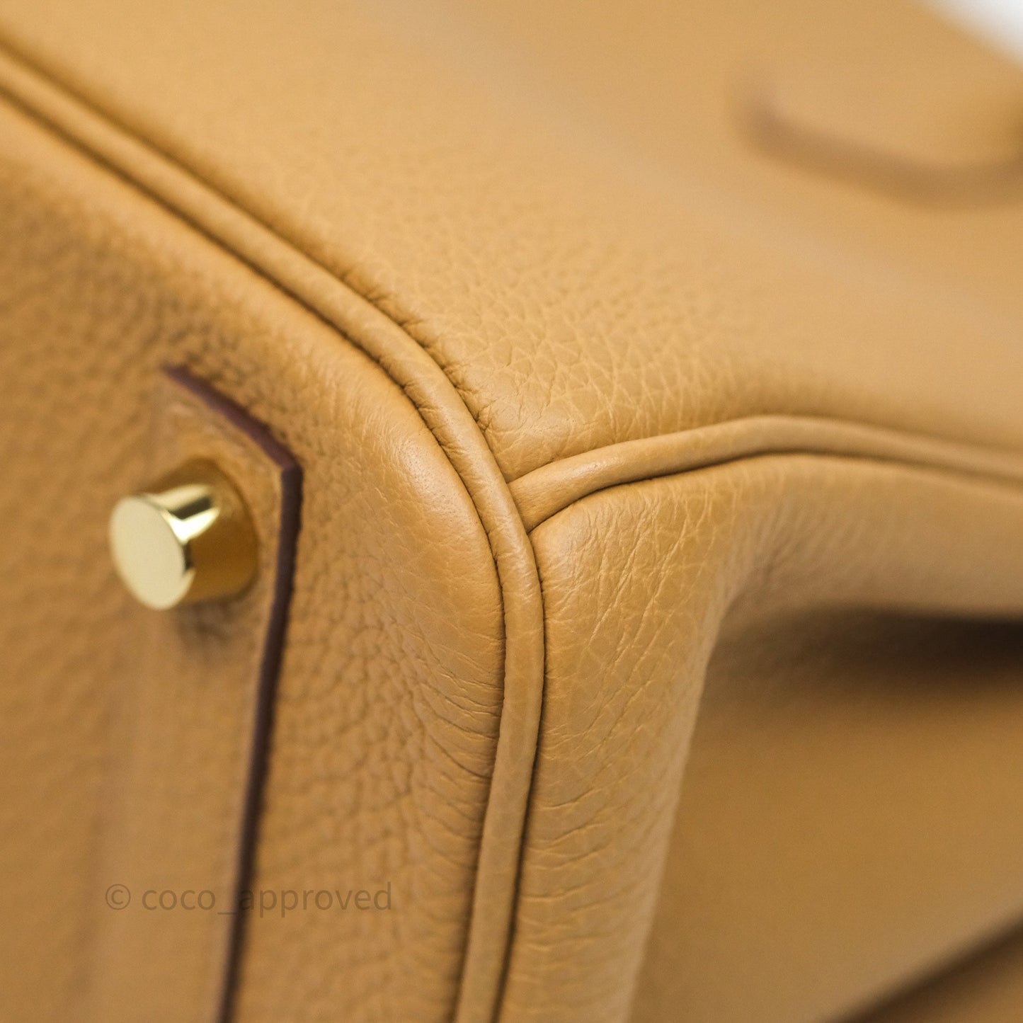 Hermès Birkin 25 Retourne Biscuit 4B Togo Gold Hardware