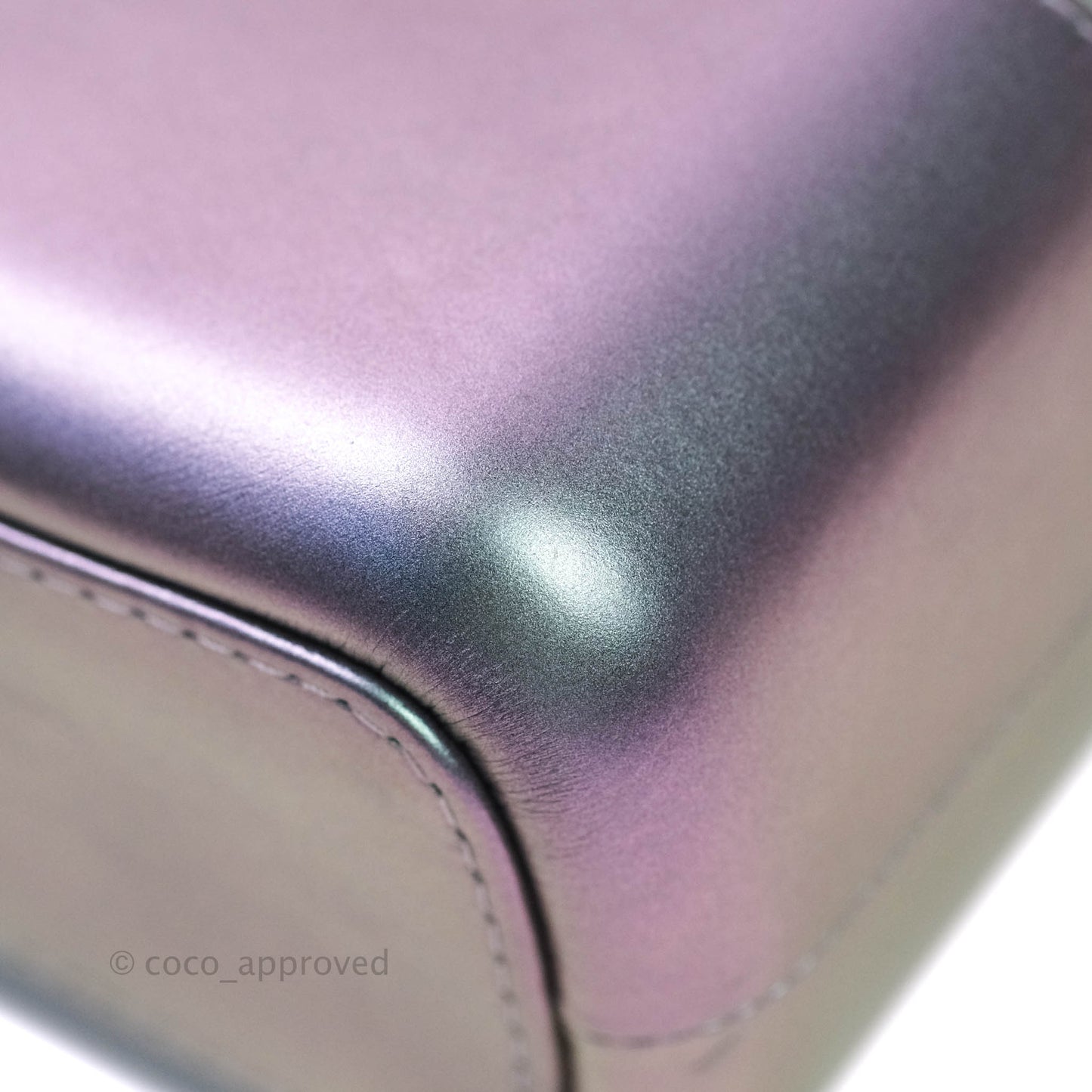 Chanel Medium Gabrielle Metallic Purple Black Aged Calfskin Rainbow Hardware
