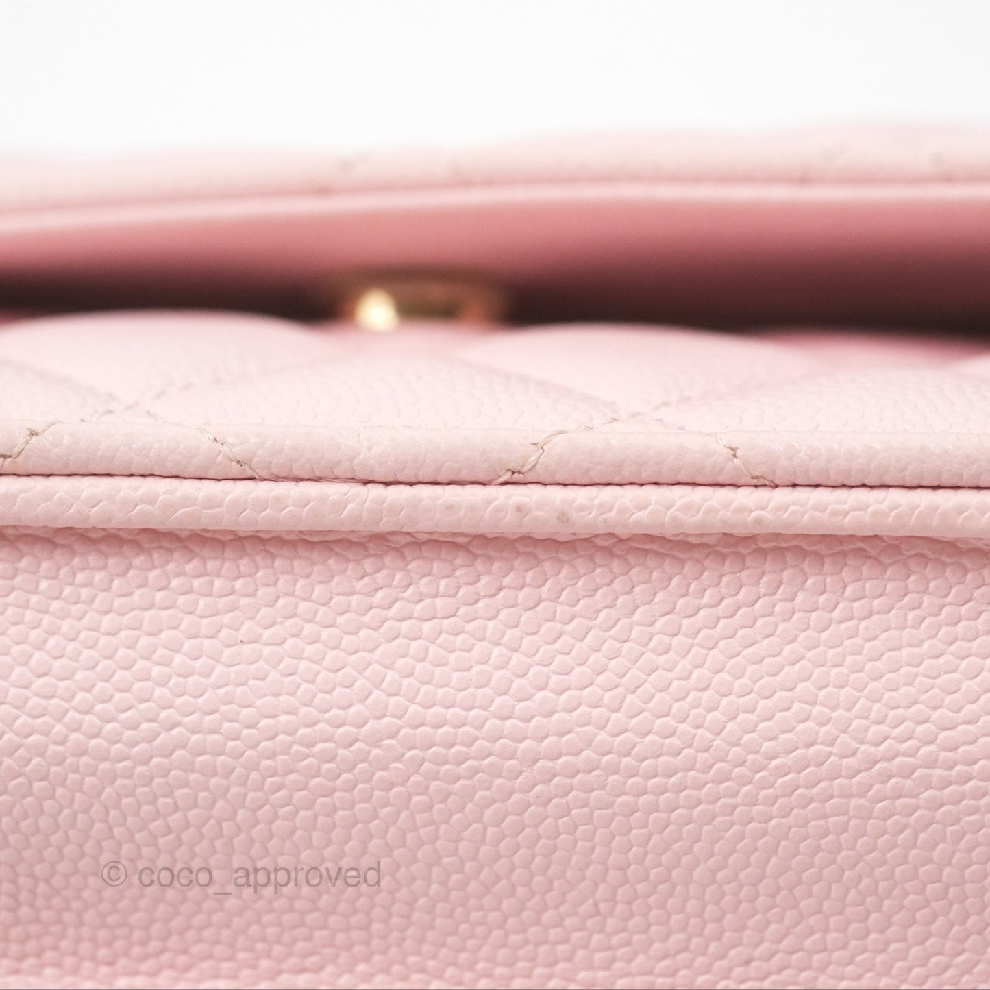 Chanel Quilted Classic Wallet on Chain WOC Pink Caviar Gold Hardware