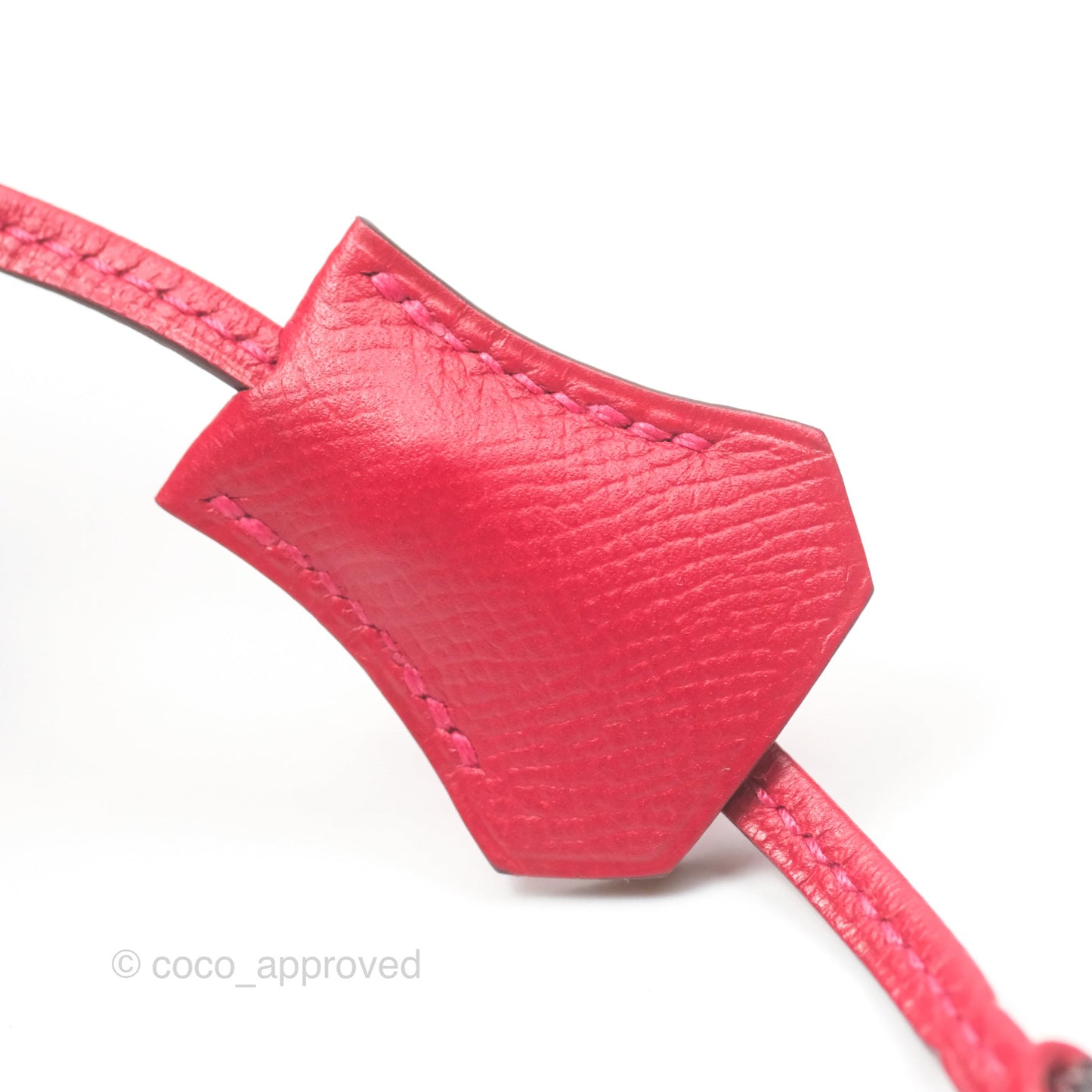 Hermès Kelly 32 Sellier Rouge Casaque Q5 Epsom Palladium Hardware