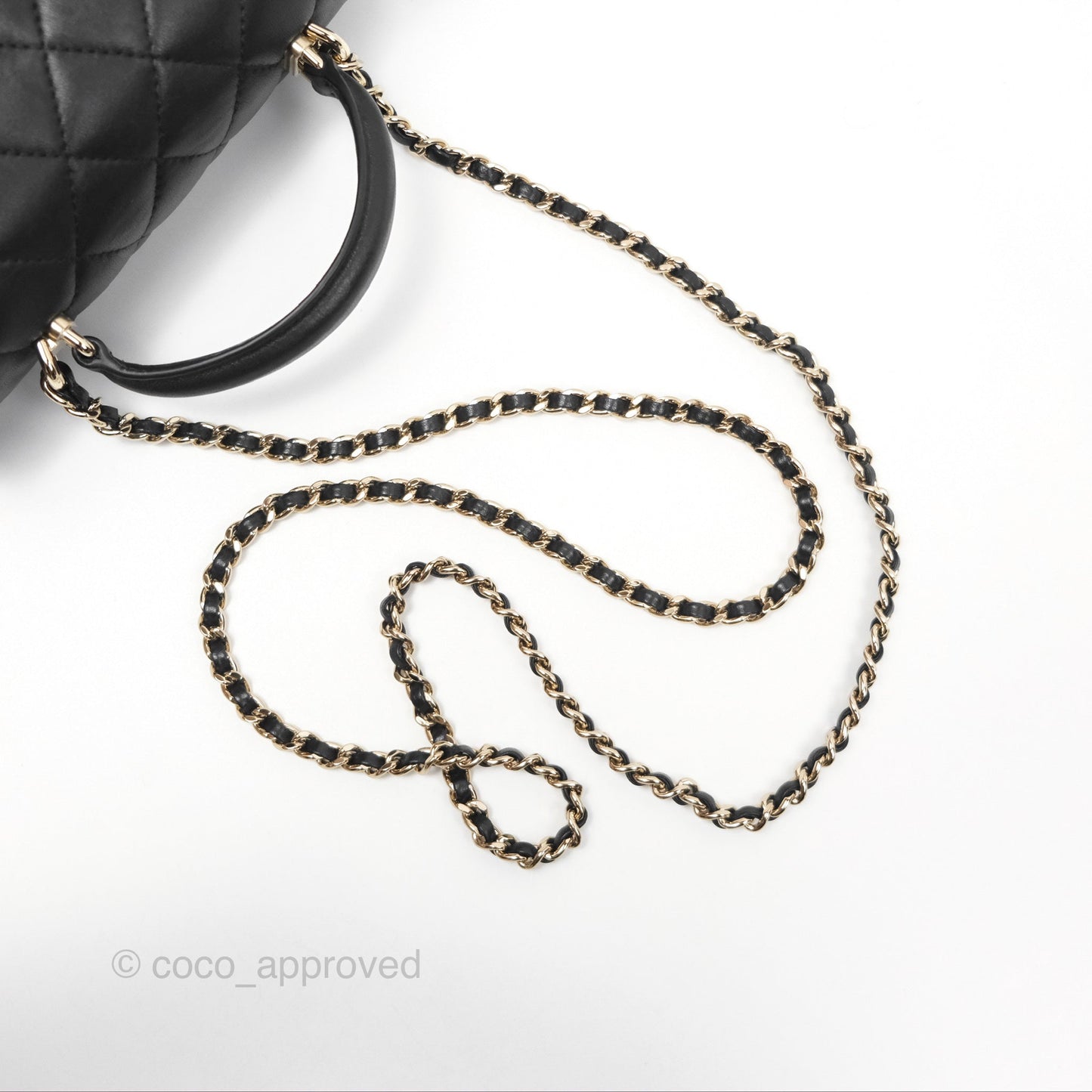 Chanel Top Handle Mini Rectangular Flap Black Lambskin Gold Hardware