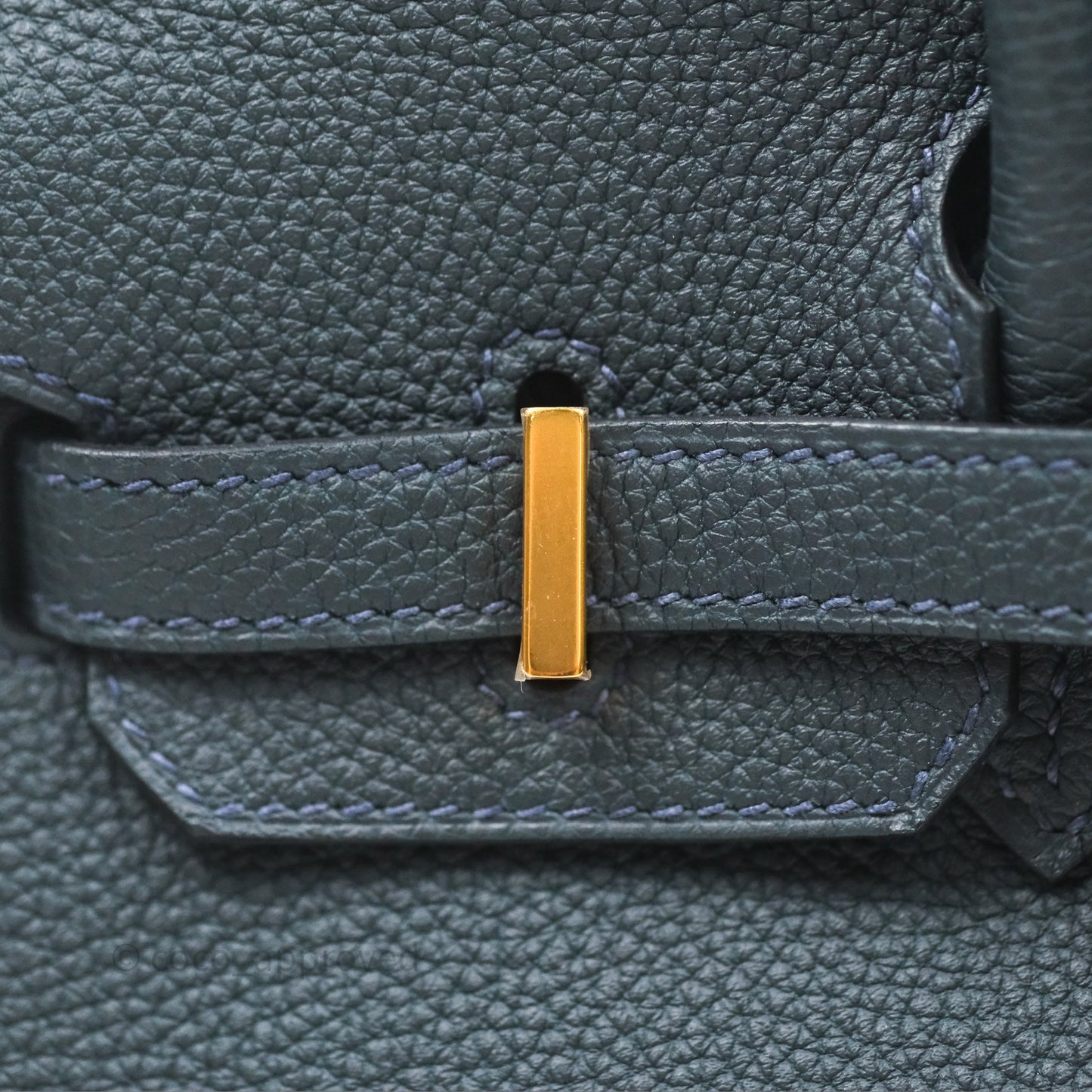 Hermès Birkin 25 Retourne Vert Rousseau V0 Togo Gold Hardware