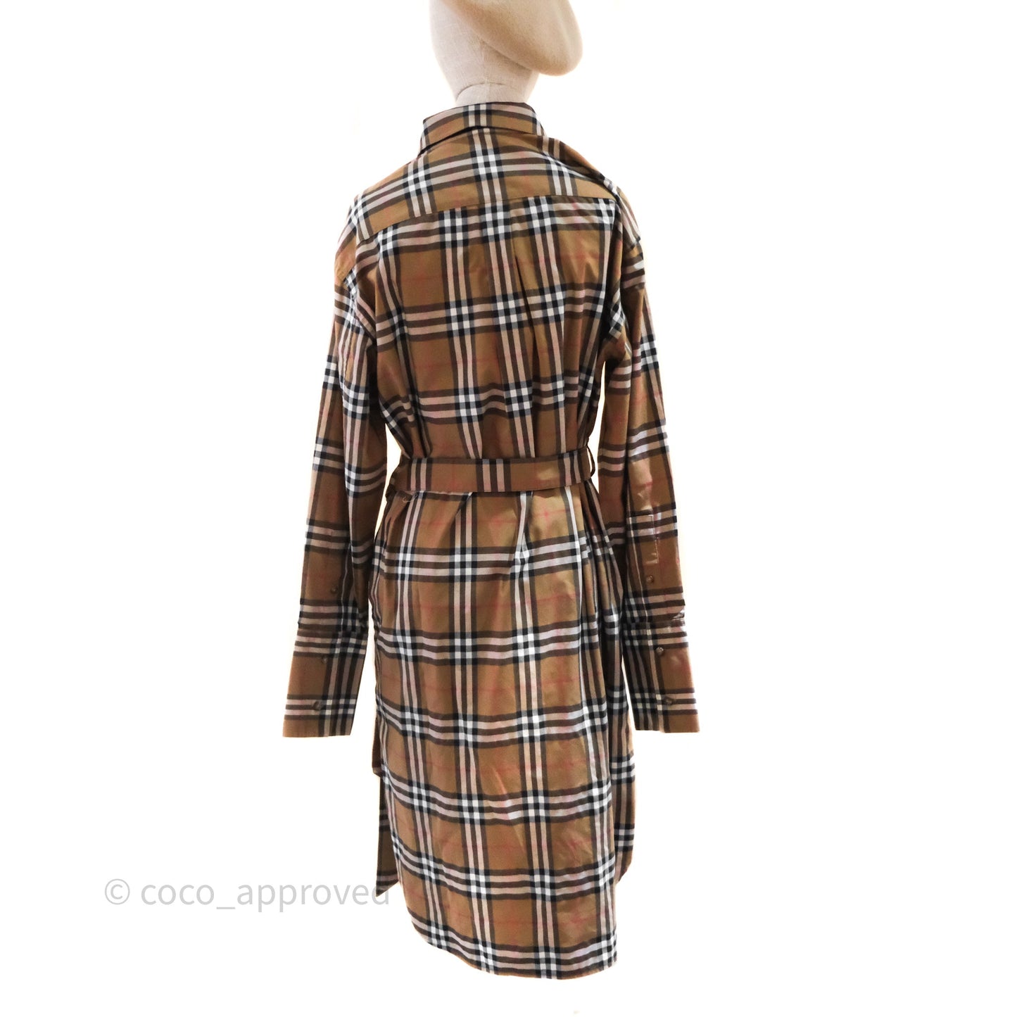 Burberry Check Shirt Dress Brown Size 38