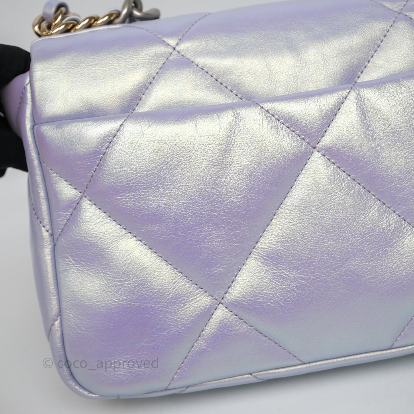 Chanel 19 Small Iridescent Purple Mixed Hardware