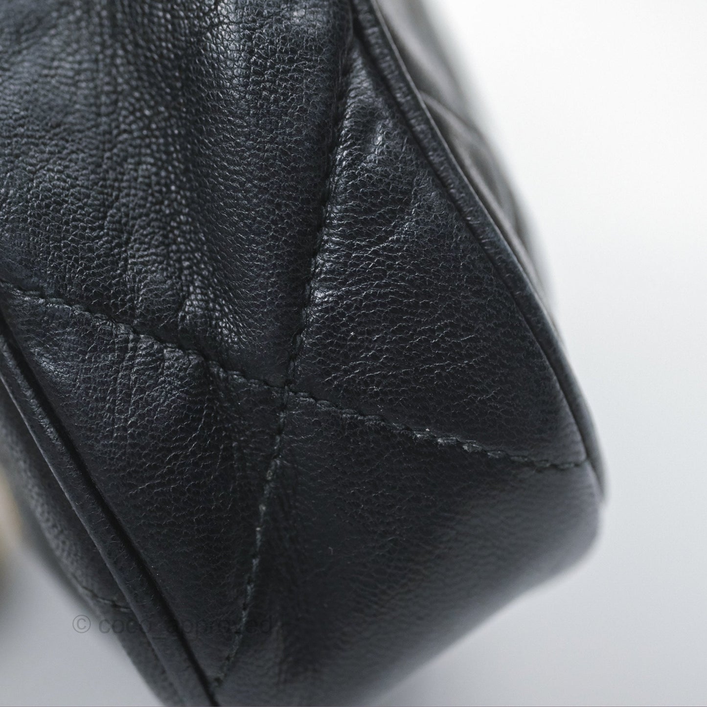 Chanel Vintage Mini Clutch with Chain Black Lambskin Gold Hardware