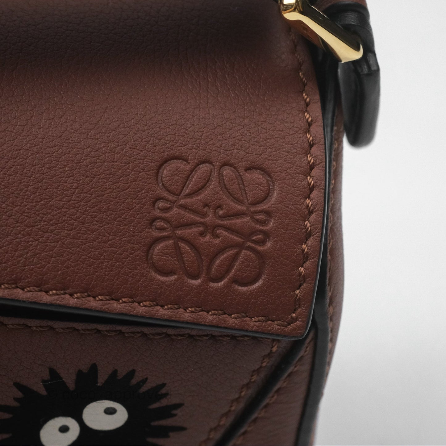 Loewe X Studio Ghibli Spirited Away Mini Puzzle Brown Calfskin
