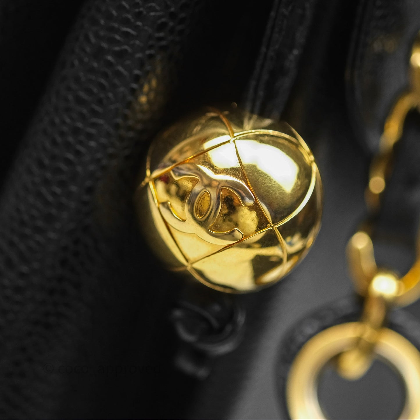 Chanel Vintage Tote Black 24K Gold Hardware