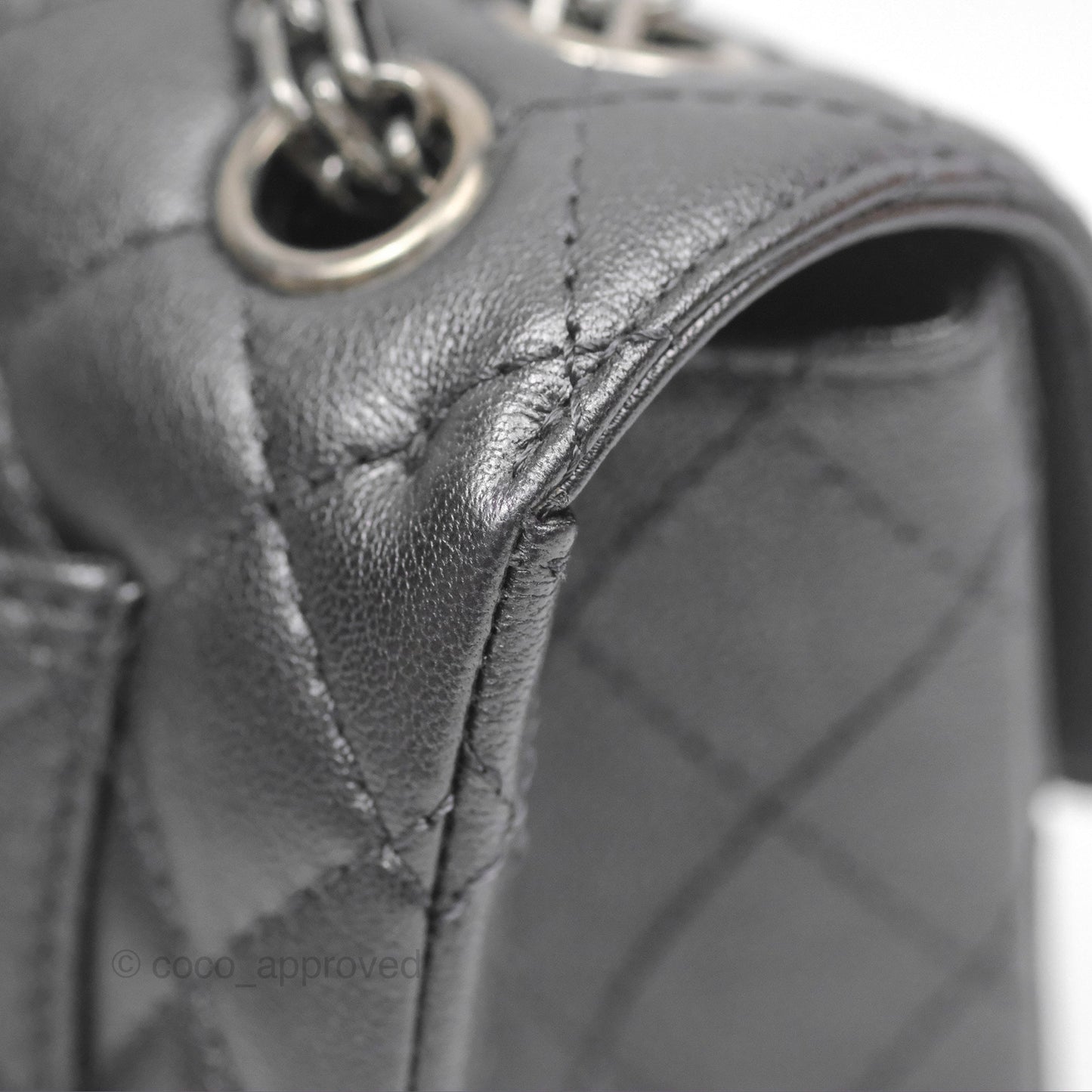 Chanel Mini Reissue 224 Dark Grey Grained Calfskin Ruthenium Hardware