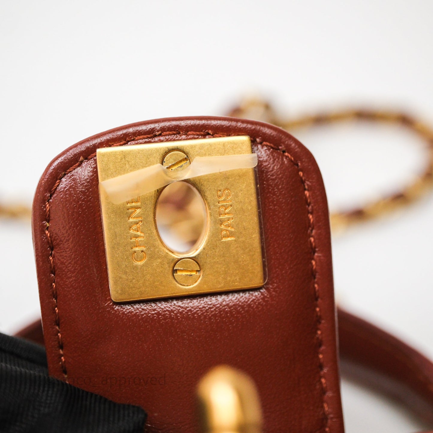 Chanel Mini Cocodoc Doctor Bag Quilted Brown Shiny Lambskin Aged Gold Hardware 24A