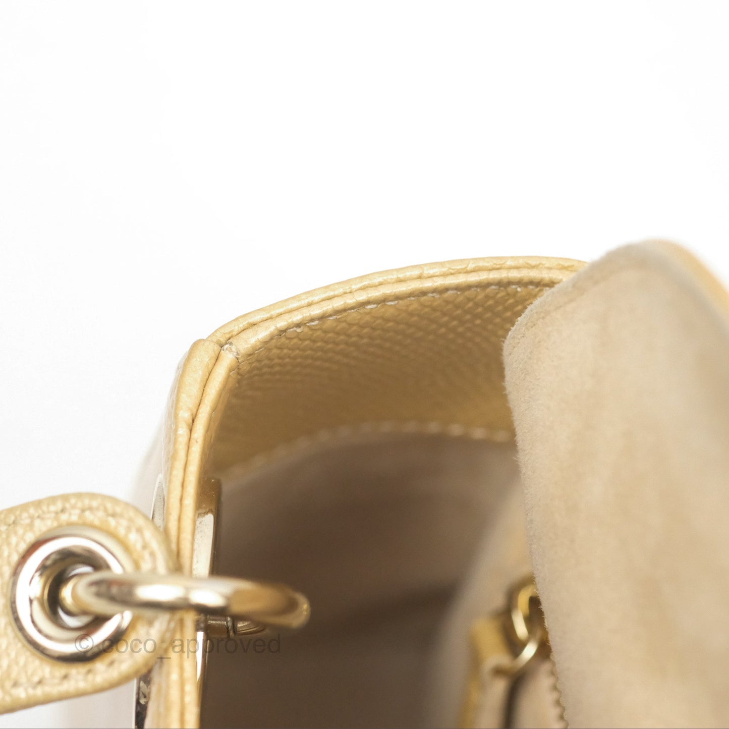 Christian Dior Mini Lady Dior Beige Lizard Gold Hardware