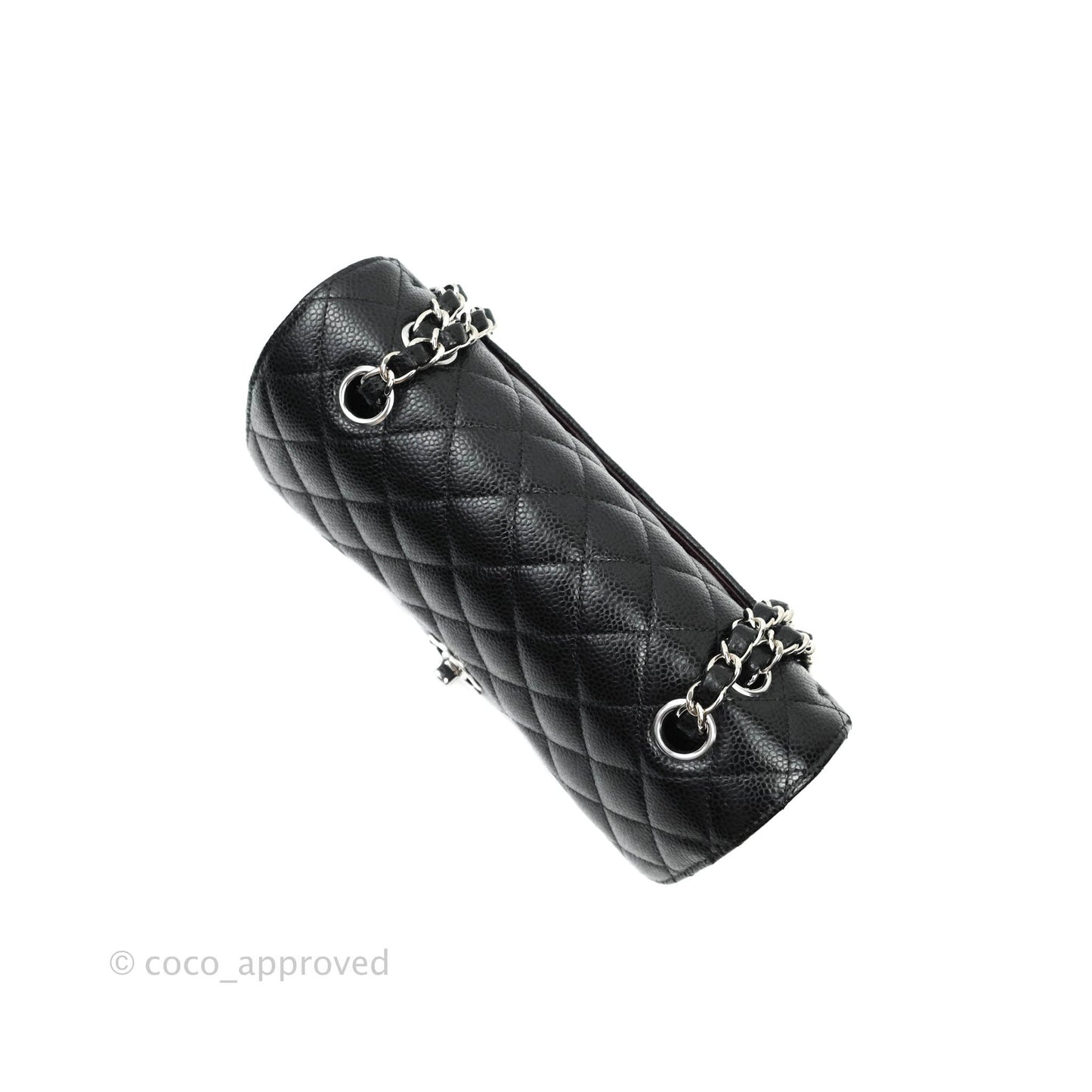 Chanel Small S/M Quilted Classic Flap Black Caviar Silver Hardware