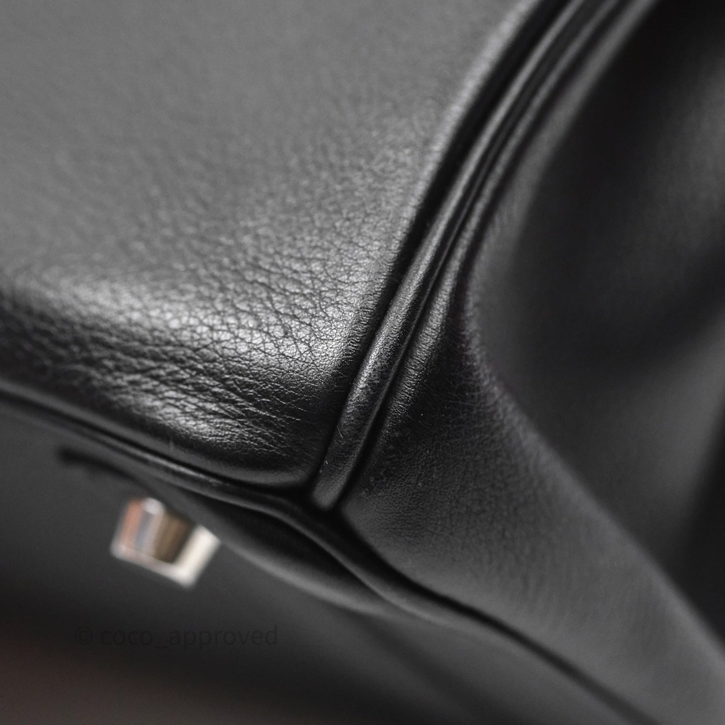 Hermès Birkin 30 Noir 89 Evergrain Palladium Hardware