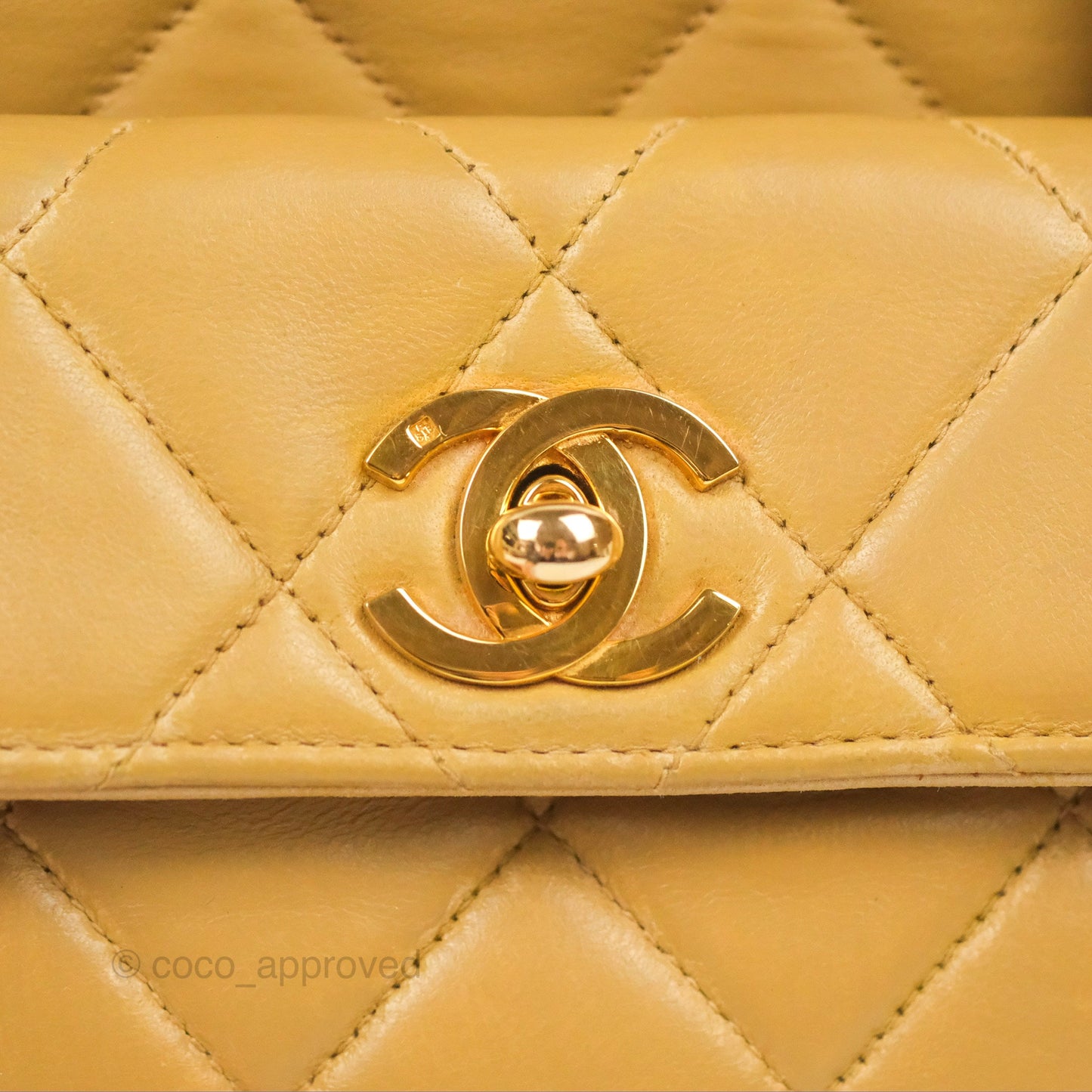 Chanel Vintage CC Duma Backpack Beige Lambskin 24K Gold Hardware