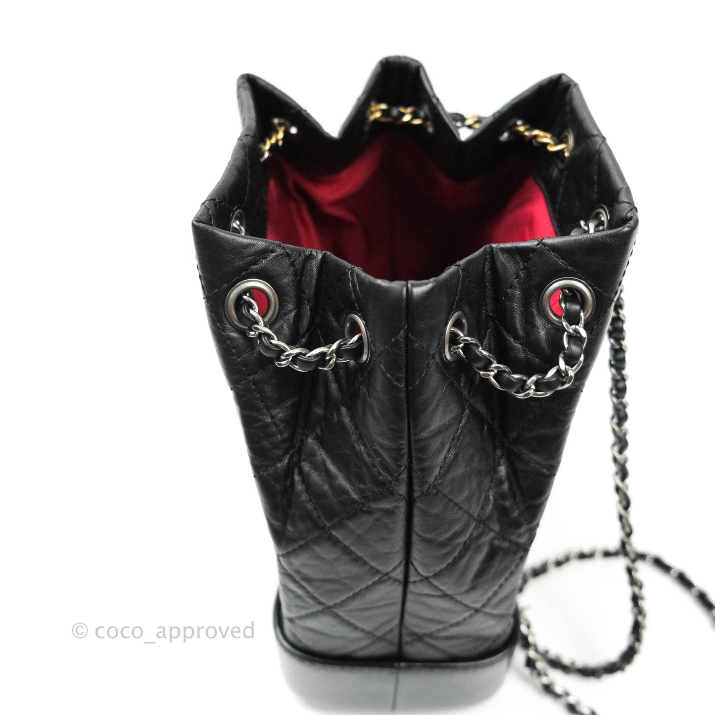 Chanel Small Gabrielle Backpack Black Aged Calfskin