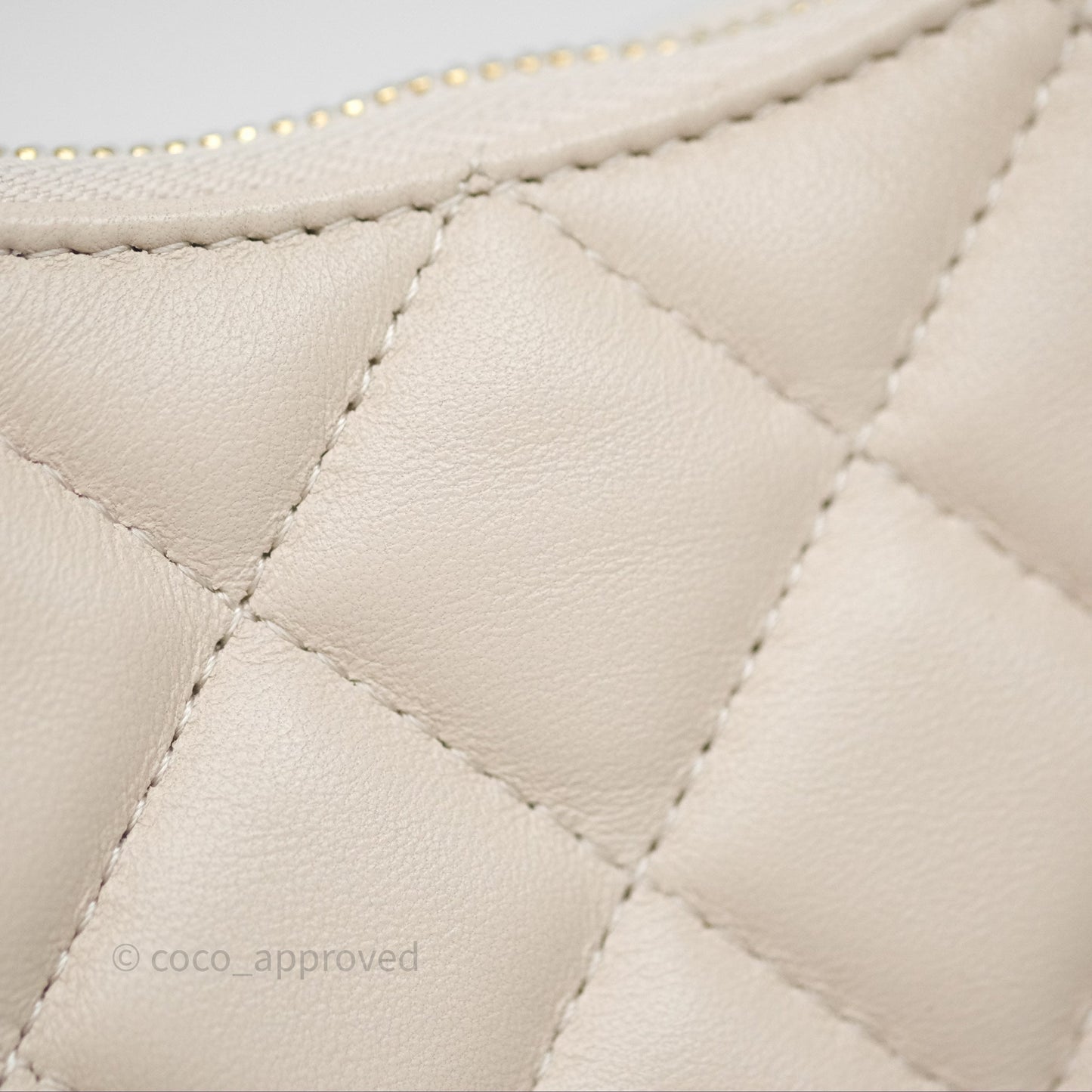 Chanel Small Hobo Bag Light Beige Lambskin Gold Hardware 23P