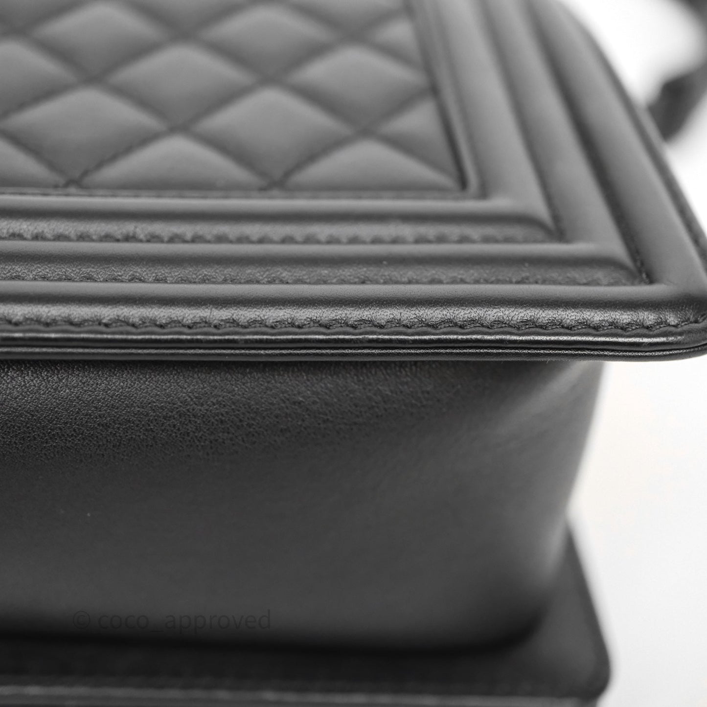 Chanel Quilted Medium Boy Black Calfskin Ruthenium Hardware
