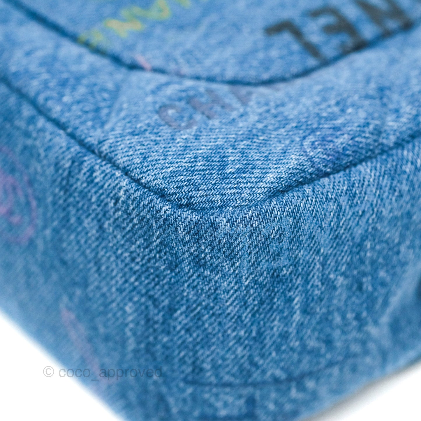 Chanel Quilted Small Denim Mood Flap Blue Multicolor 22P