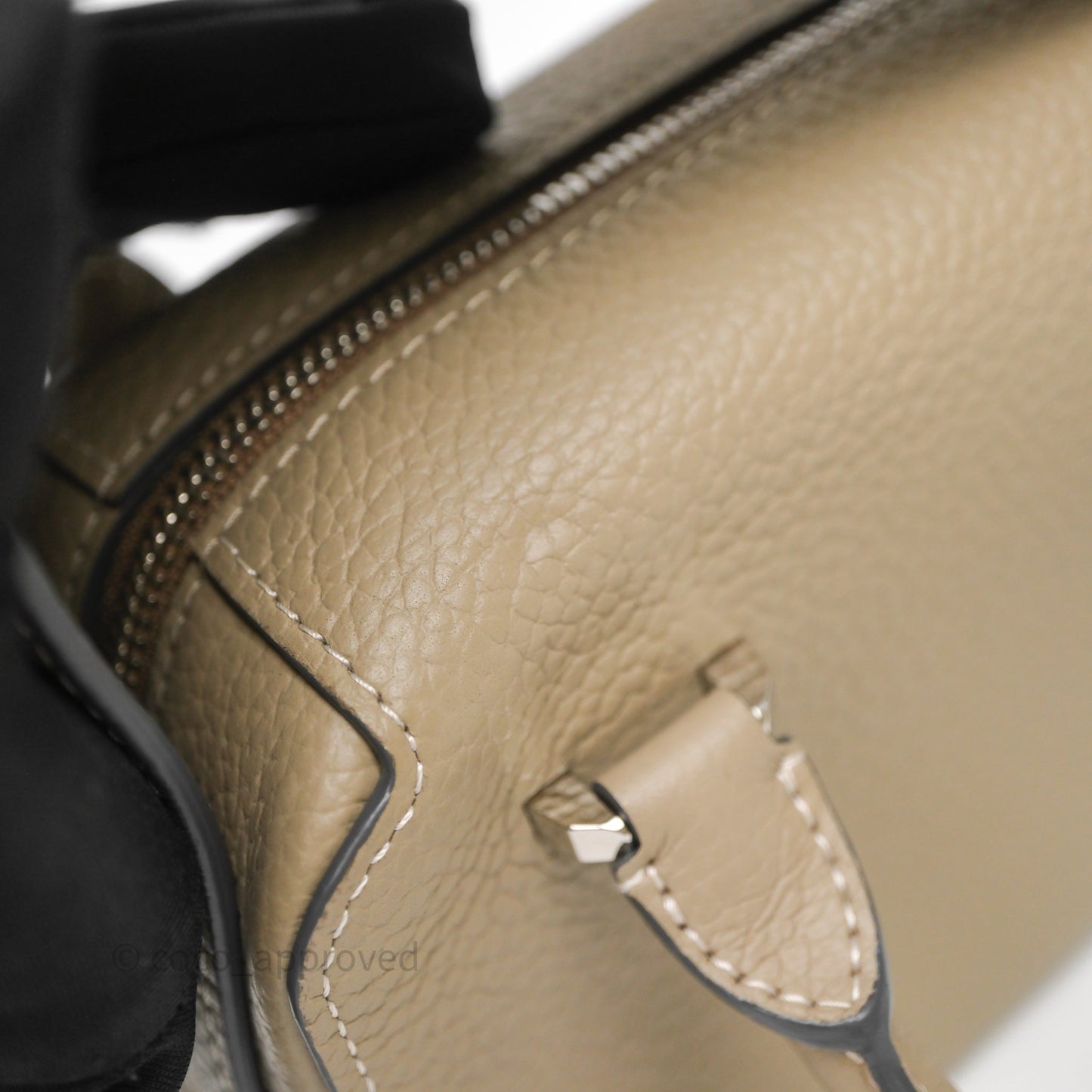 Delvaux Cool Box Nano Ivory Taurillon Soft Grained Calfskin Palladium Hardware