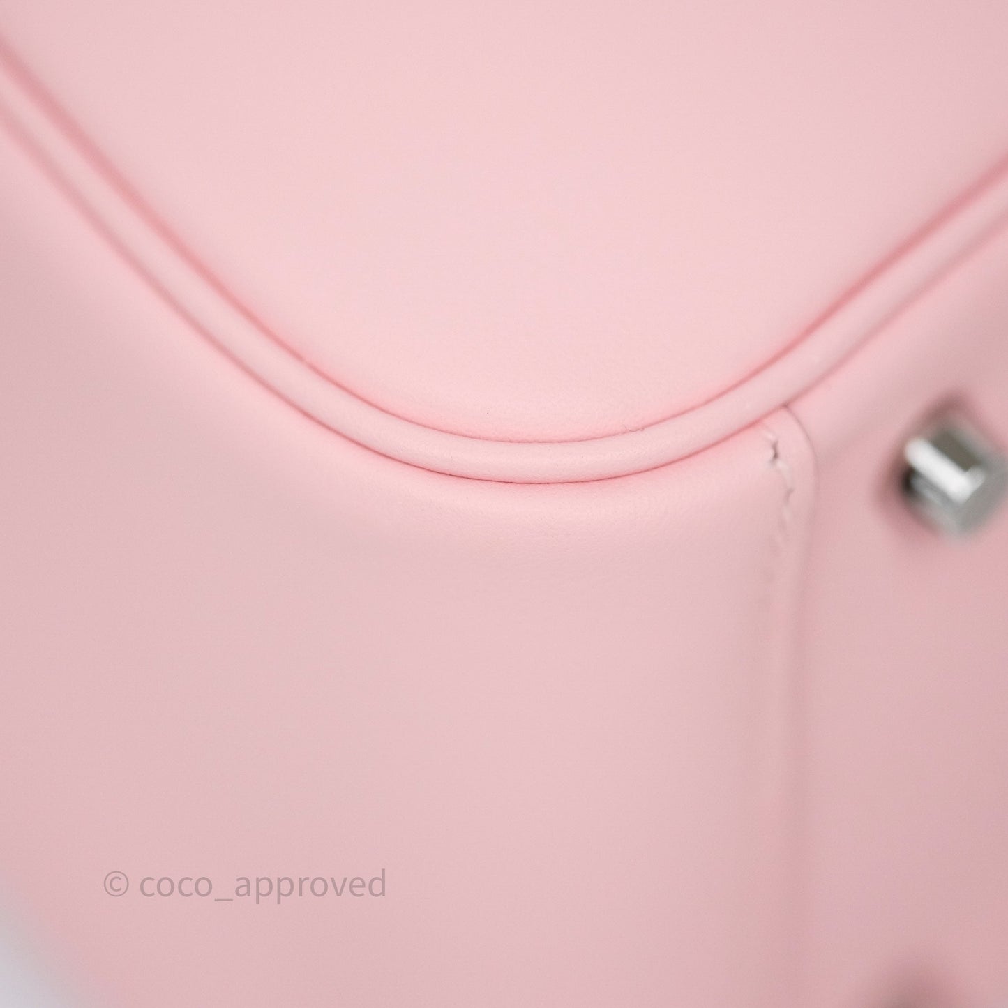 Hermès Mini Lindy II 20 Rose Sakura 3Q Swift Palladium Hardware