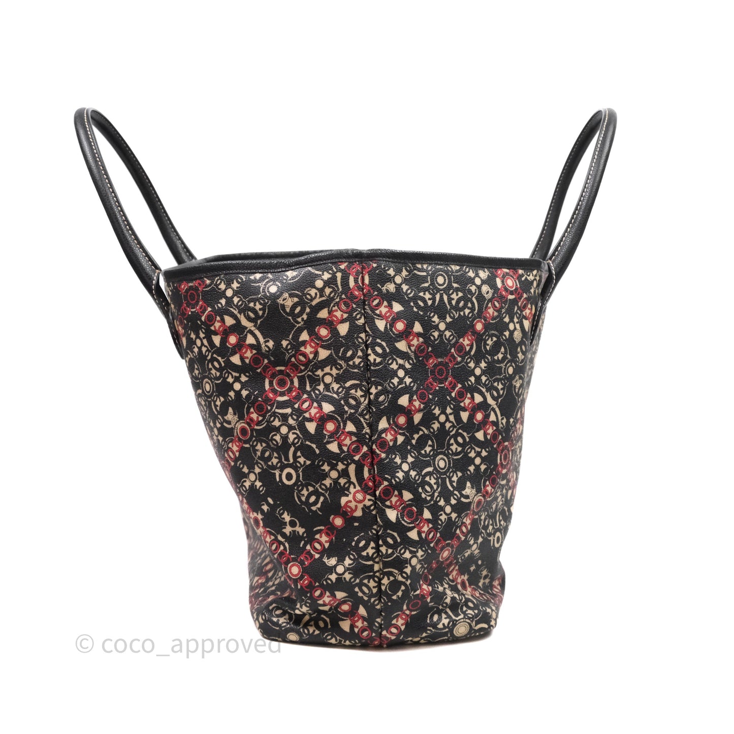 Chanel CC Print Logo Tote Bag Black