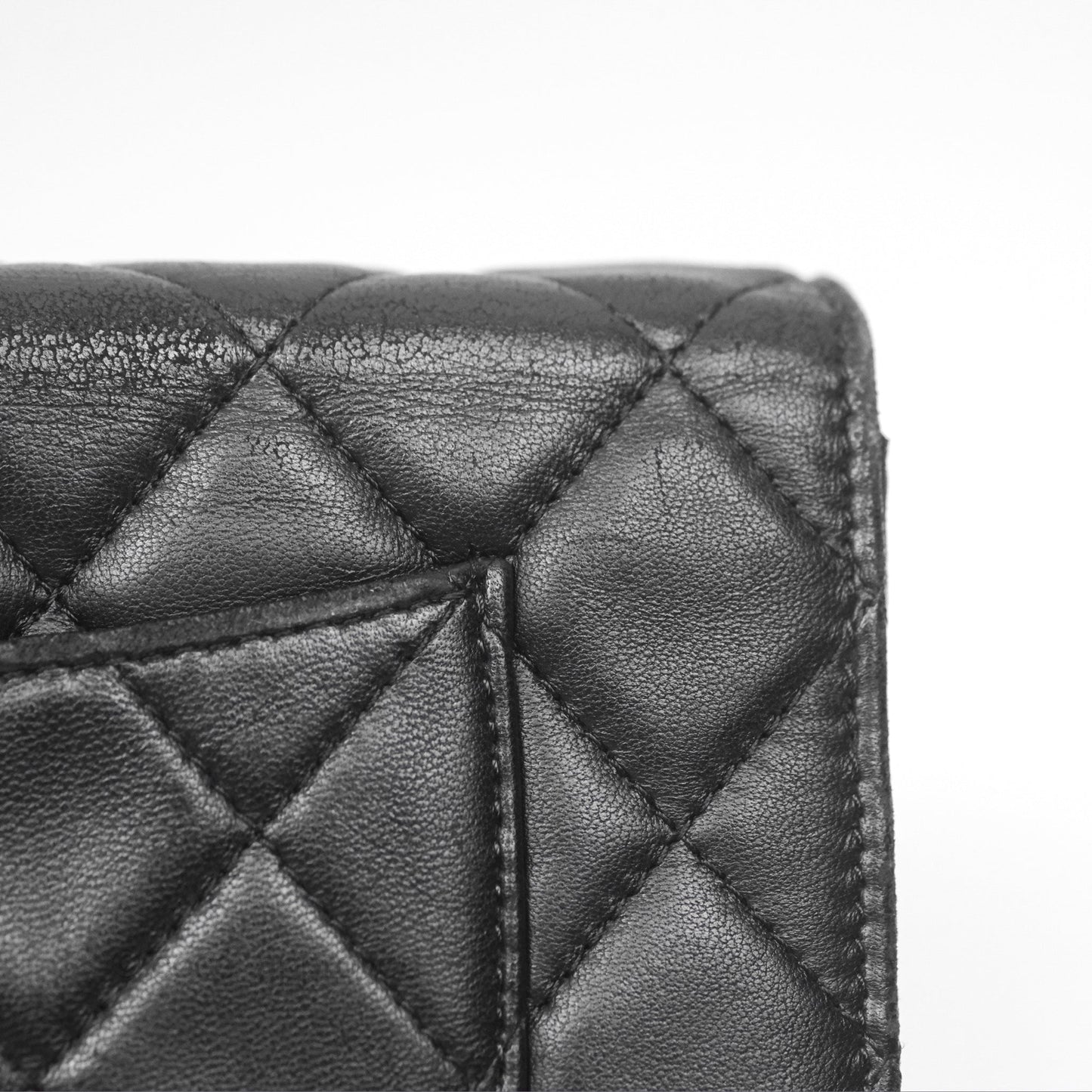 Chanel Quilted Wallet on Chain WOC Black Lambskin Palladium Hardware