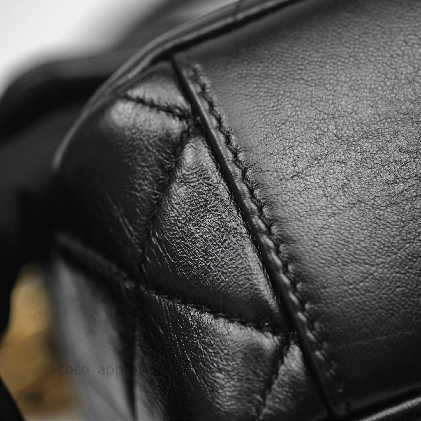 Chanel Quilted Flap Bag Black Lambskin Aged Gold Hardware 22P