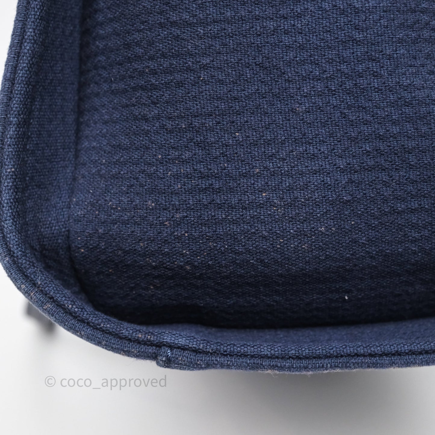 Chanel Large Deauville Navy Canvas Silver Hardware
