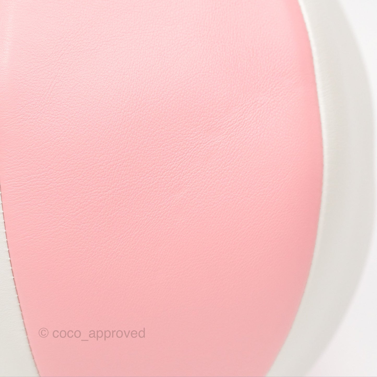 Chanel Coco Beach Ball Pink White Calfskin Gold Hardware