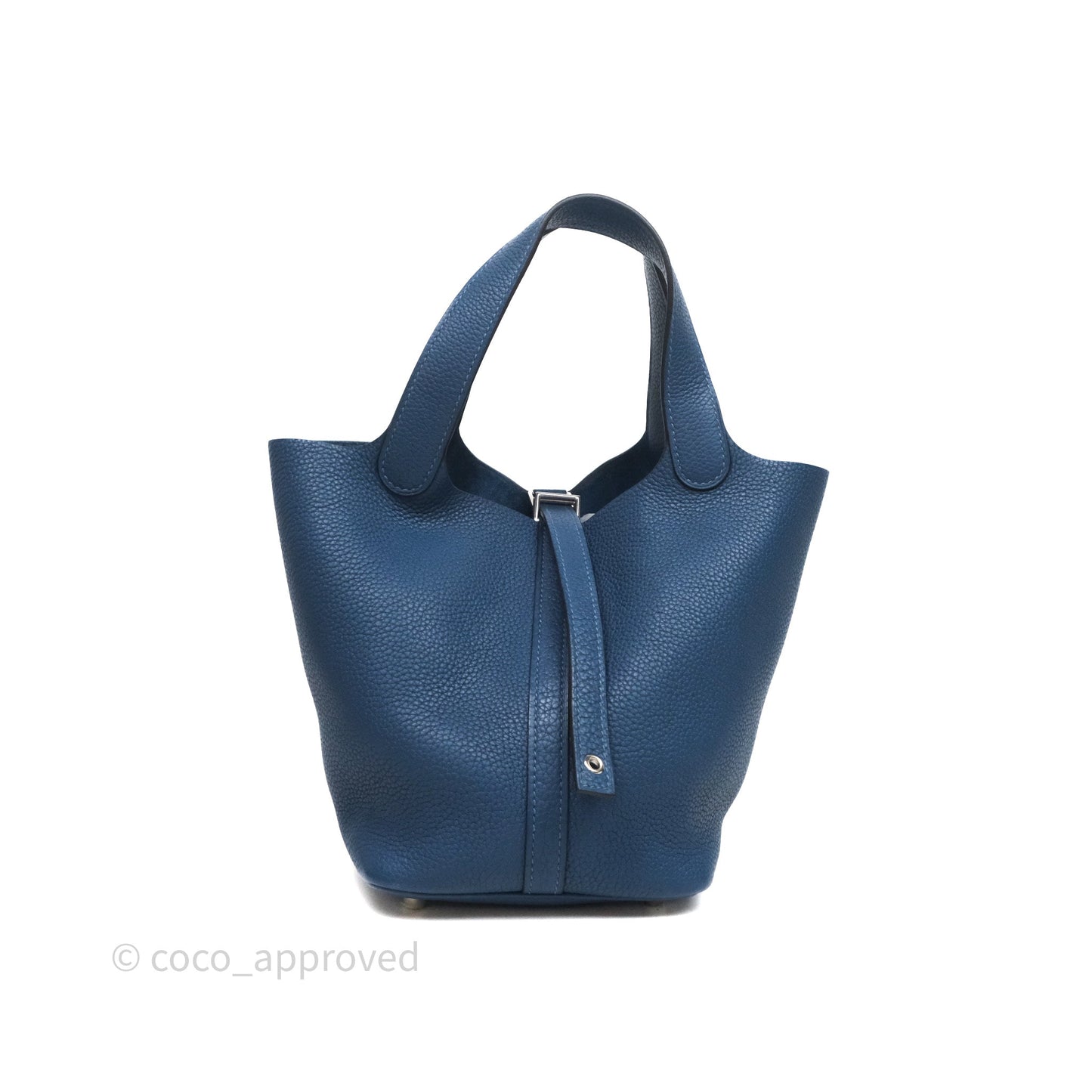 Hermès Picotin 18 Deep Blue S4 Clemence Palladium Hardware