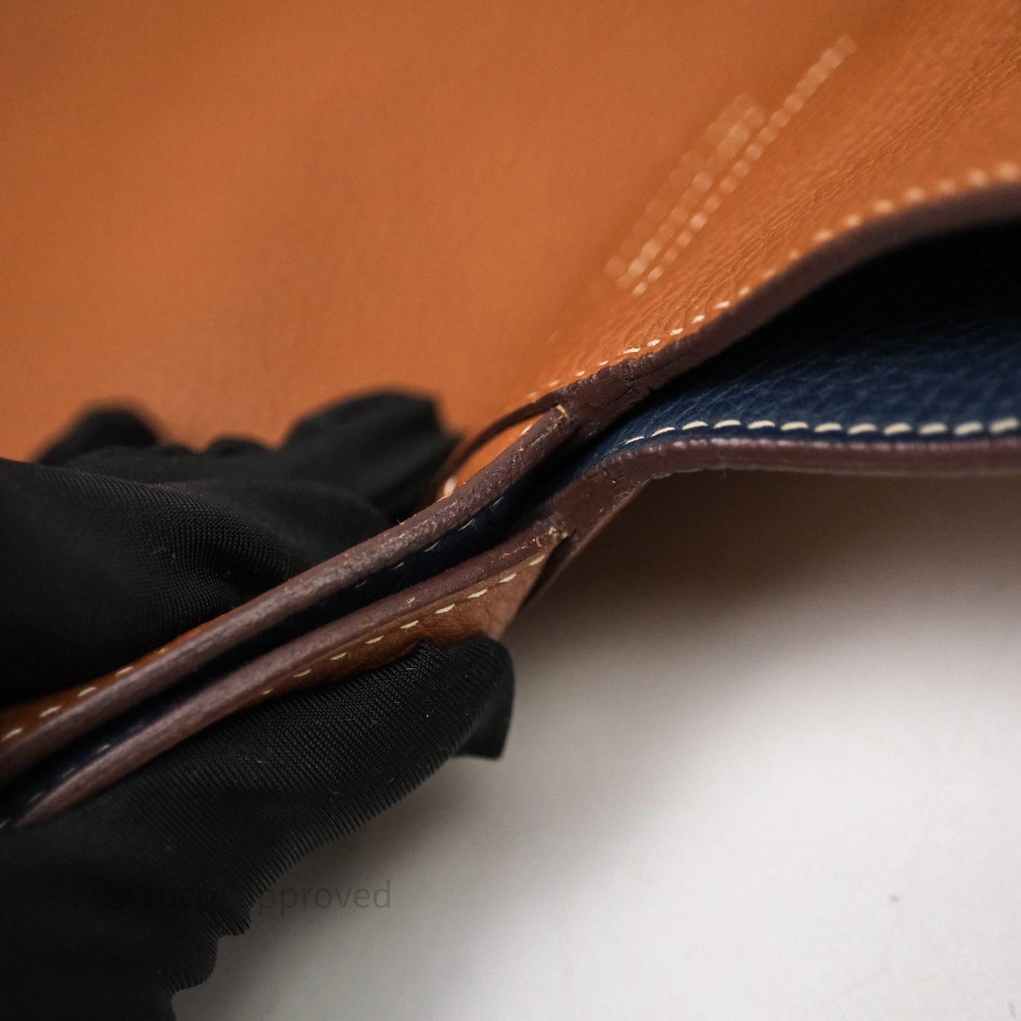 Hermès Double Sens Tote 36 Gold/Navy Clemence