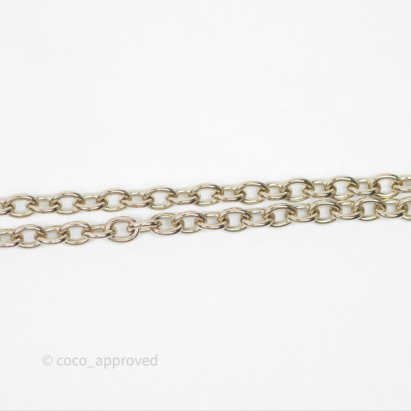 Chanel Heart CC Necklace Gold Tone 22B