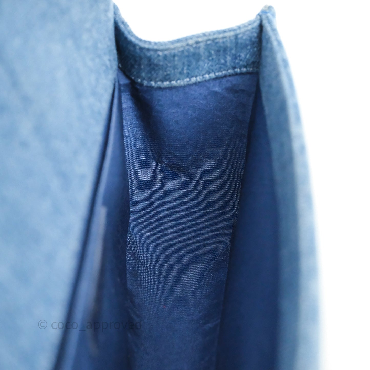 Chanel Medium Boy Blue Denim Tweed Silver Hardware