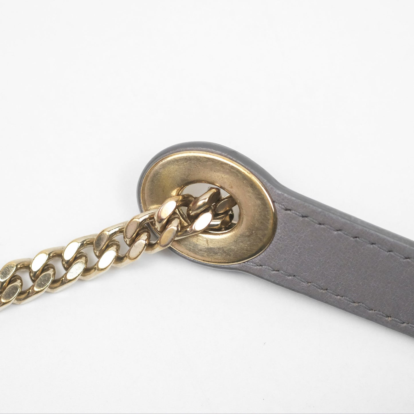 Christian Dior Mini Lady Dior Grey Lambskin Cannage Gold Hardware