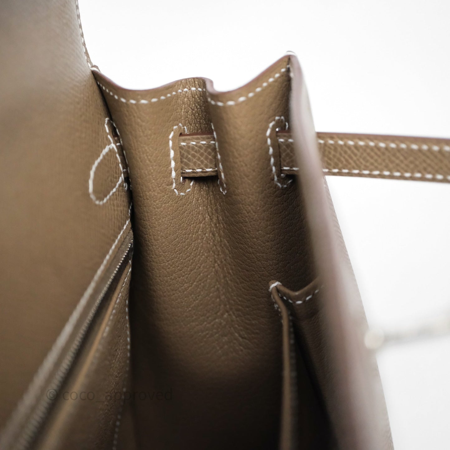 Hermes Kelly 25 Etoupe 18 Palladium Hardware