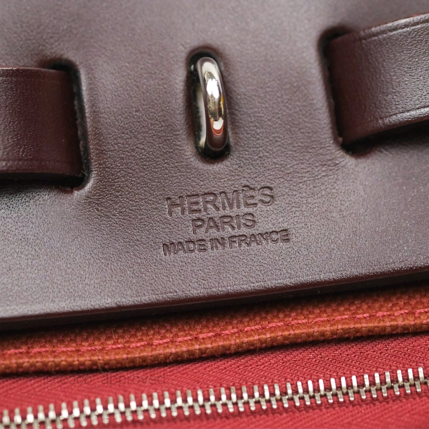 Hermès Herbag Retourne Zip 31 Ecru/Brique/Mauve Pale/Rouge Sellier Canvas Palladium Hardware