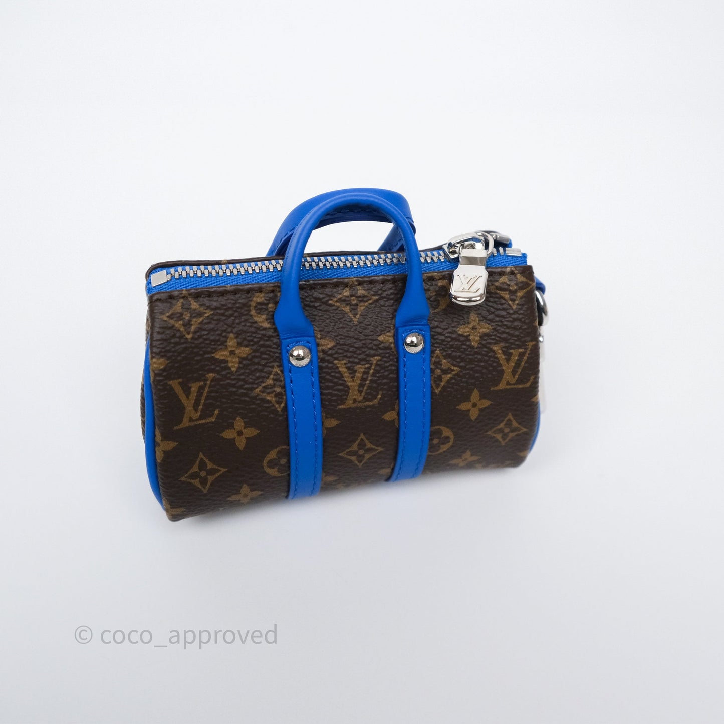 Louis Vuitton Colormania Mini Keepall Pouch Bag Charm Blue