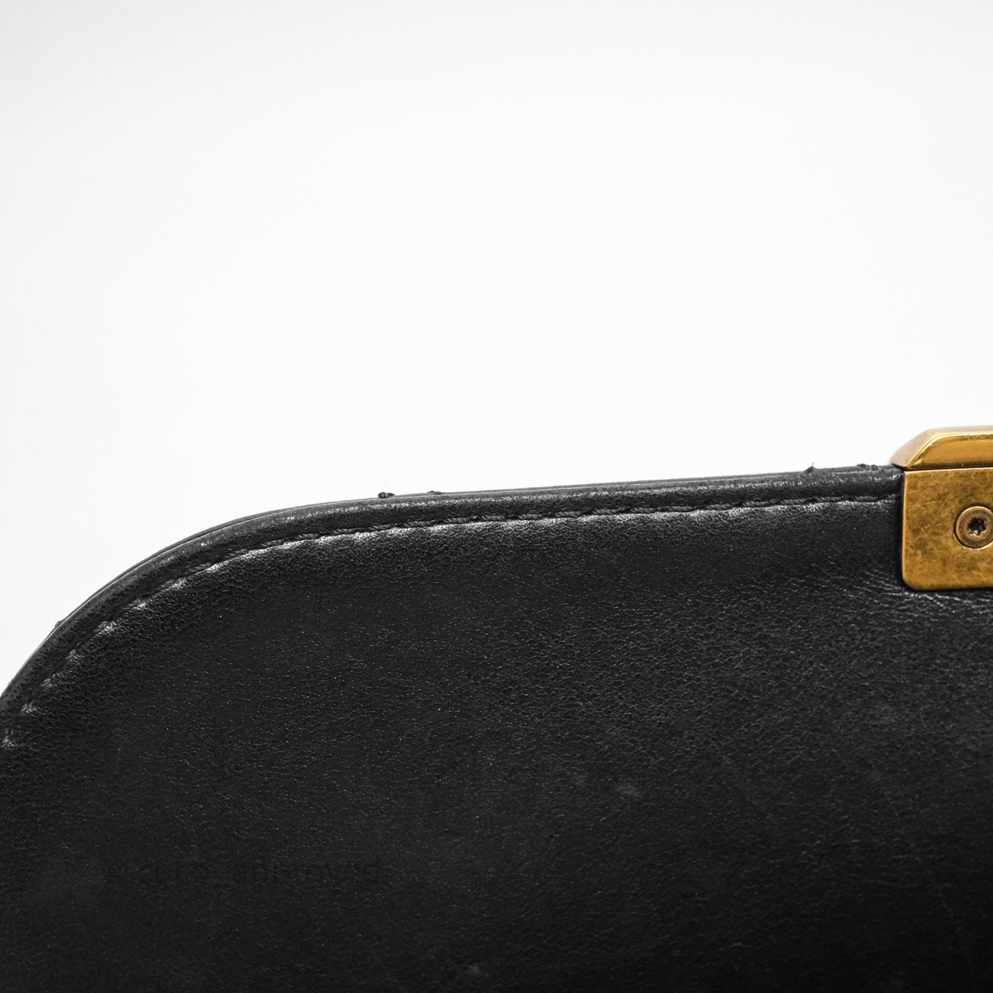 Chanel Quilted Flap Bag Black Calfskin Aged Gold Hardware