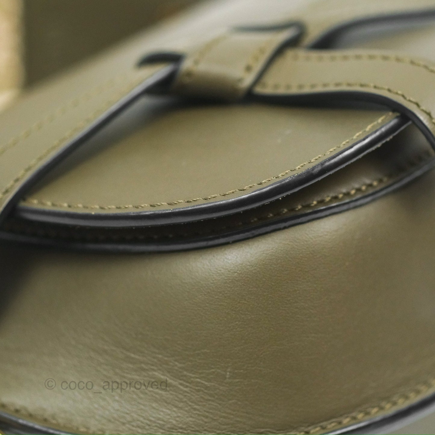 Loewe Mini Gate Dual Bag Soft Calfskin & Jacquard Strap Autumn Green