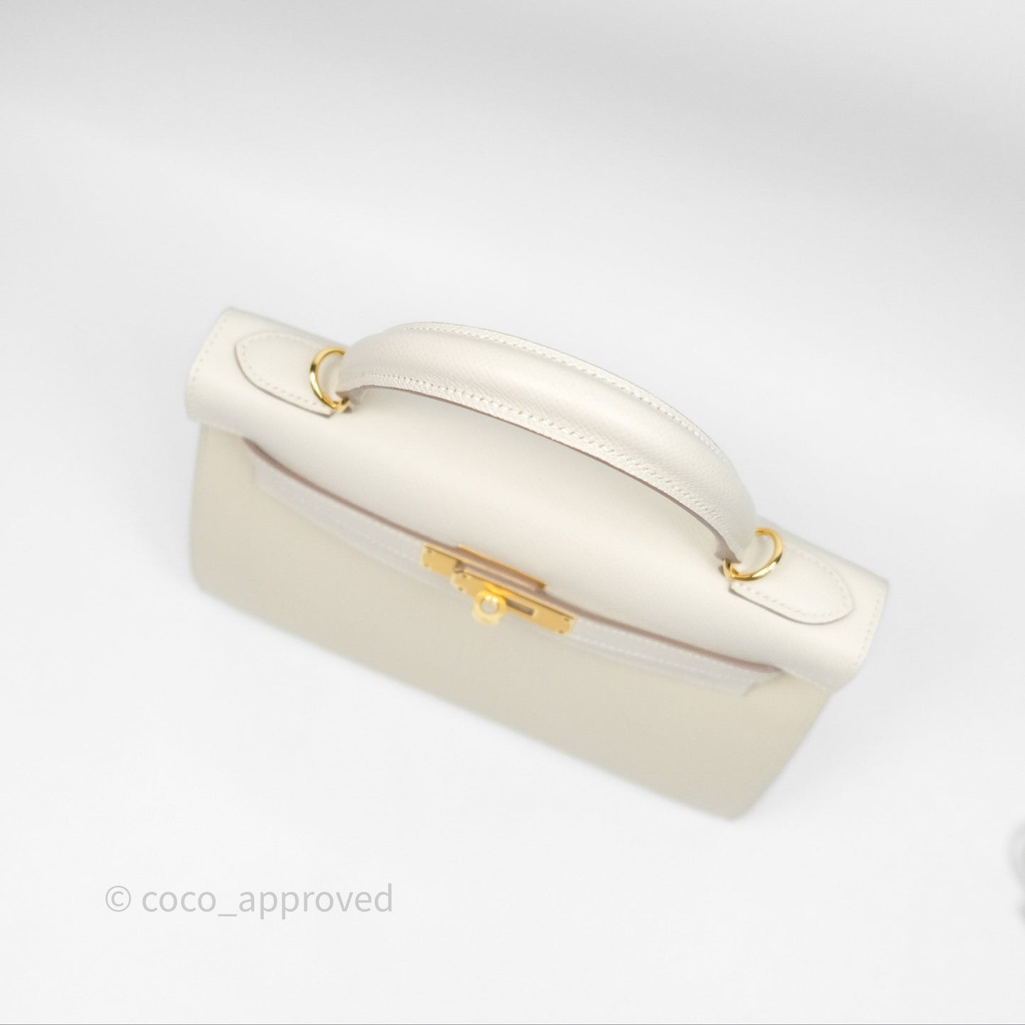 Hermès Kelly 28 Sellier Craie 10 Epsom Gold Hardware