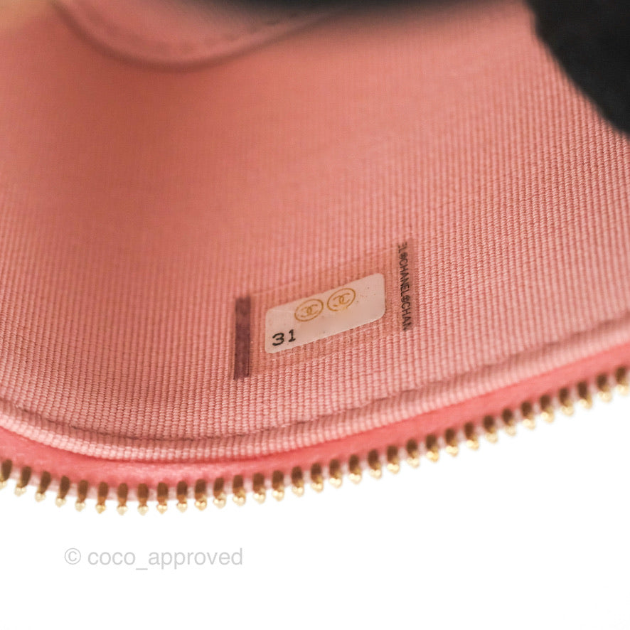Chanel Mini Vanity With Chain Pink Caviar Gold Hardware
