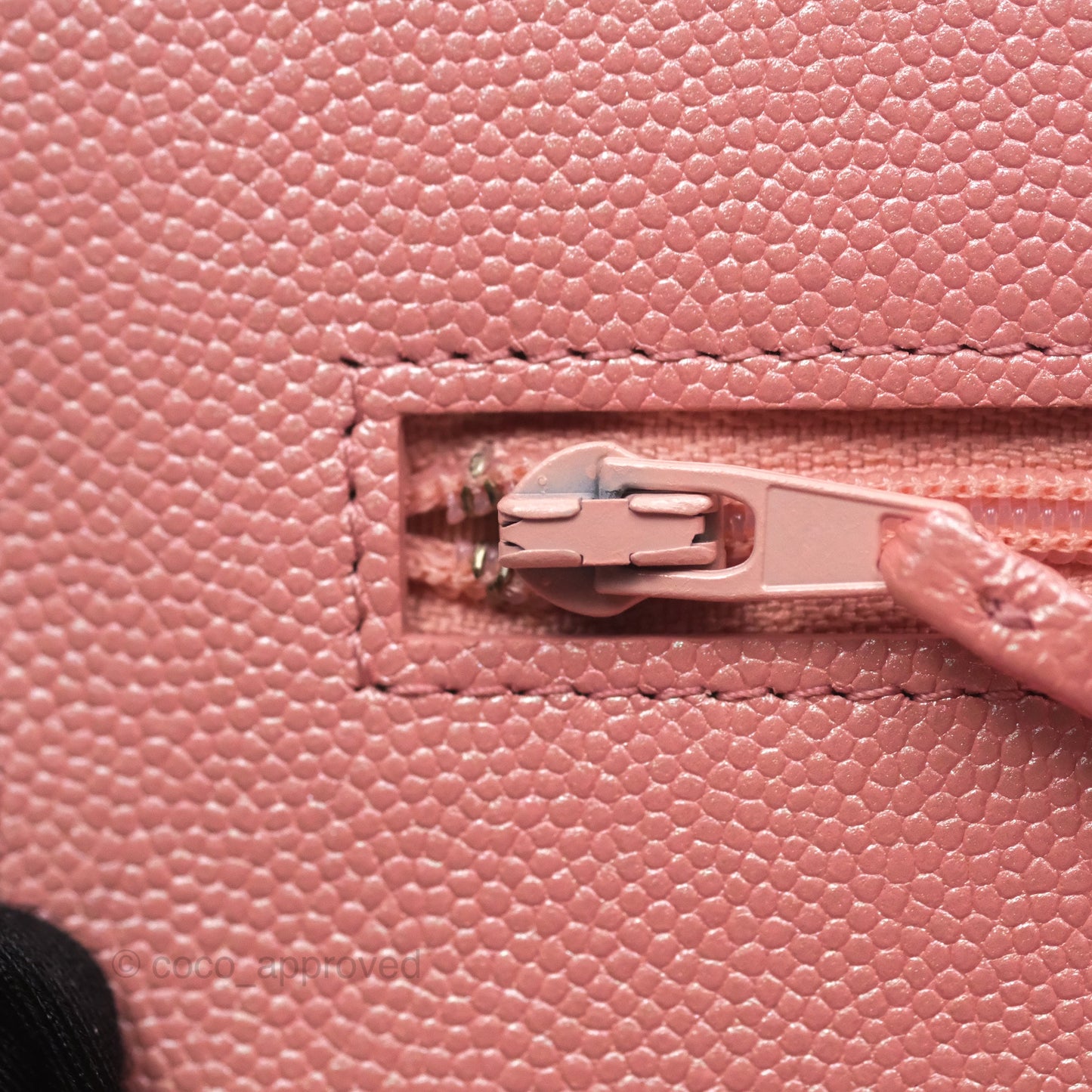Chanel Classic Quilted Wallet on Chain WOC Iridescent Pink Caviar Gold Hardware
