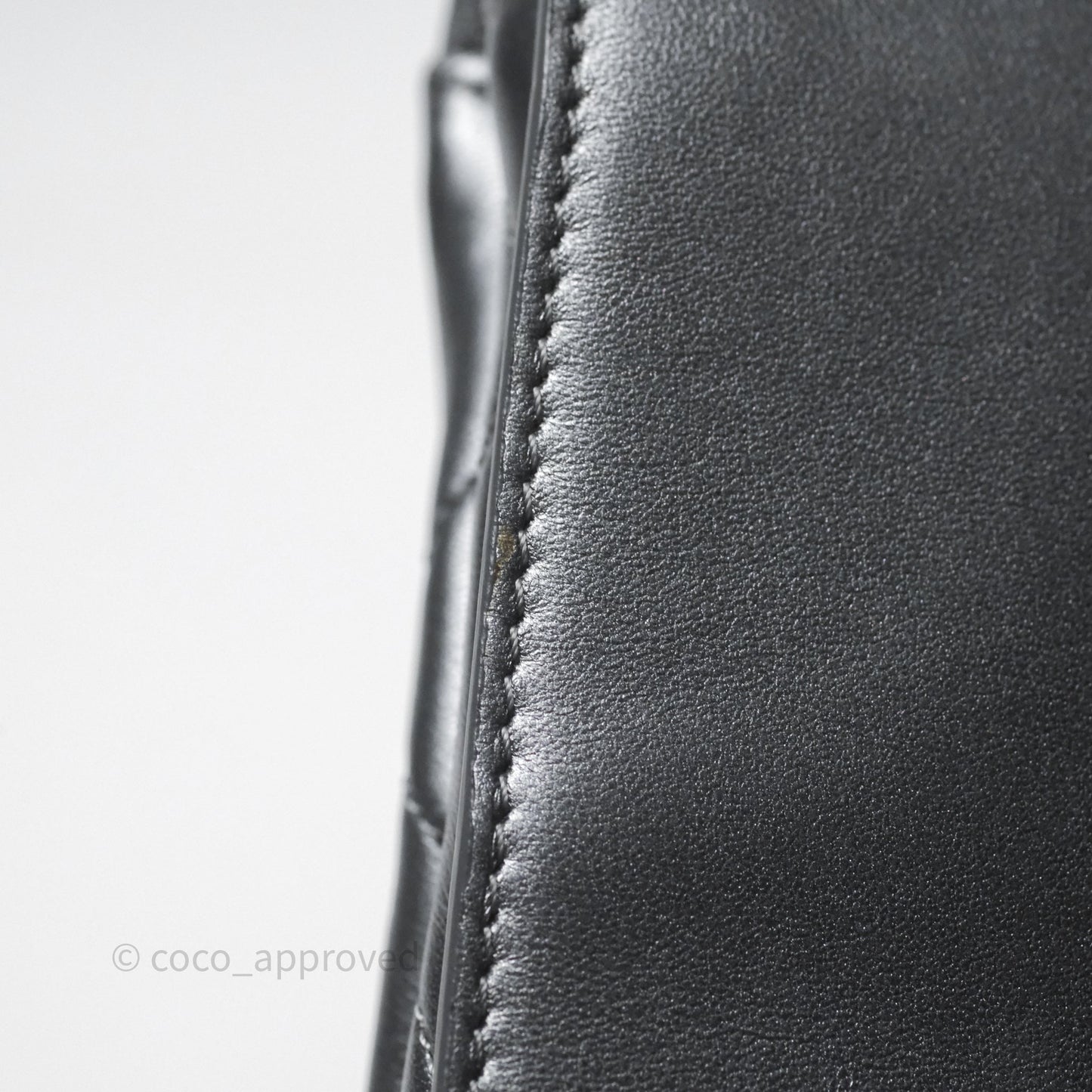 Chanel Clutch with Chain Metallic Dark Grey Silver Hardware
