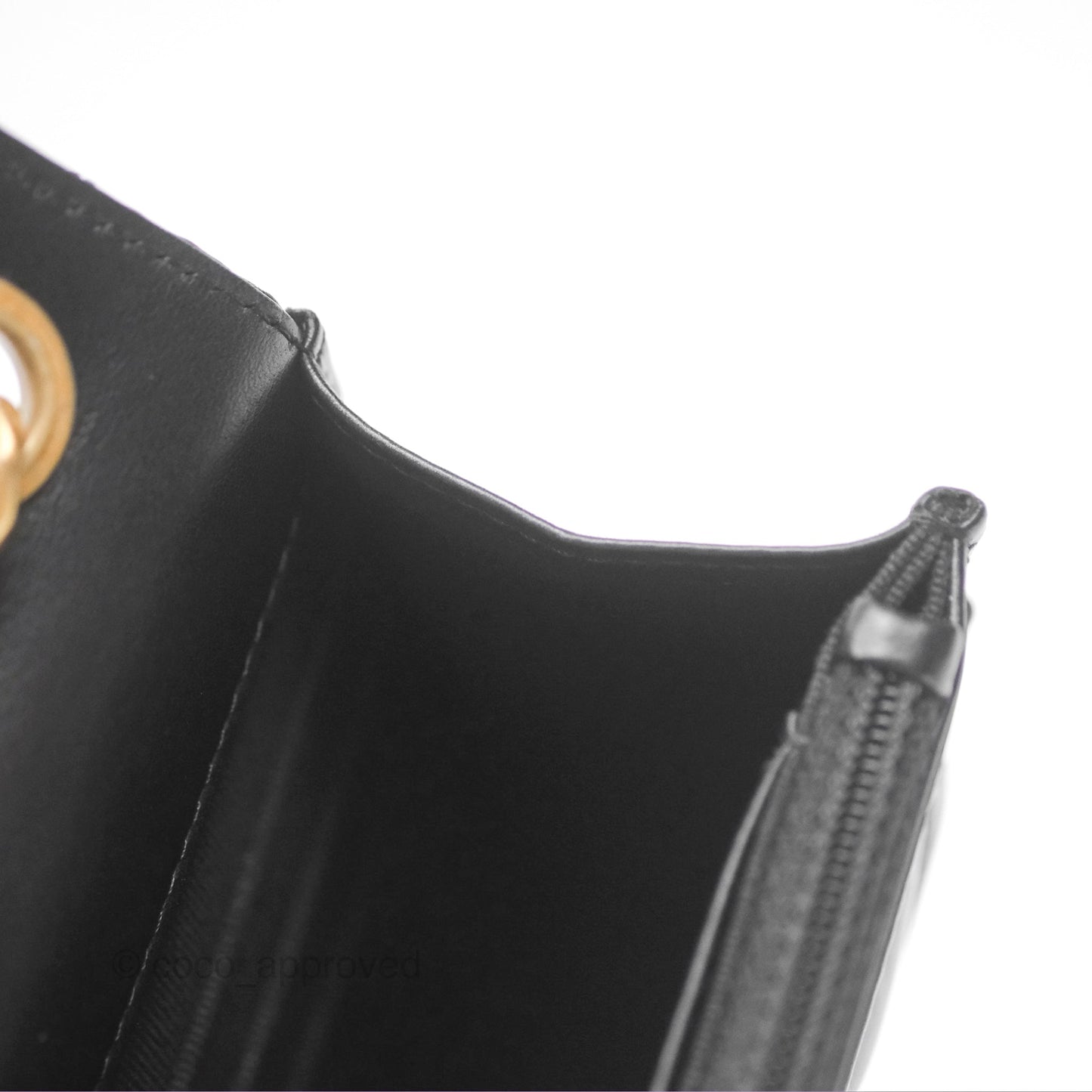 Chanel All Slide Wallet on Chain WOC Adjustable Chain Quilted Black Lambskin 22K