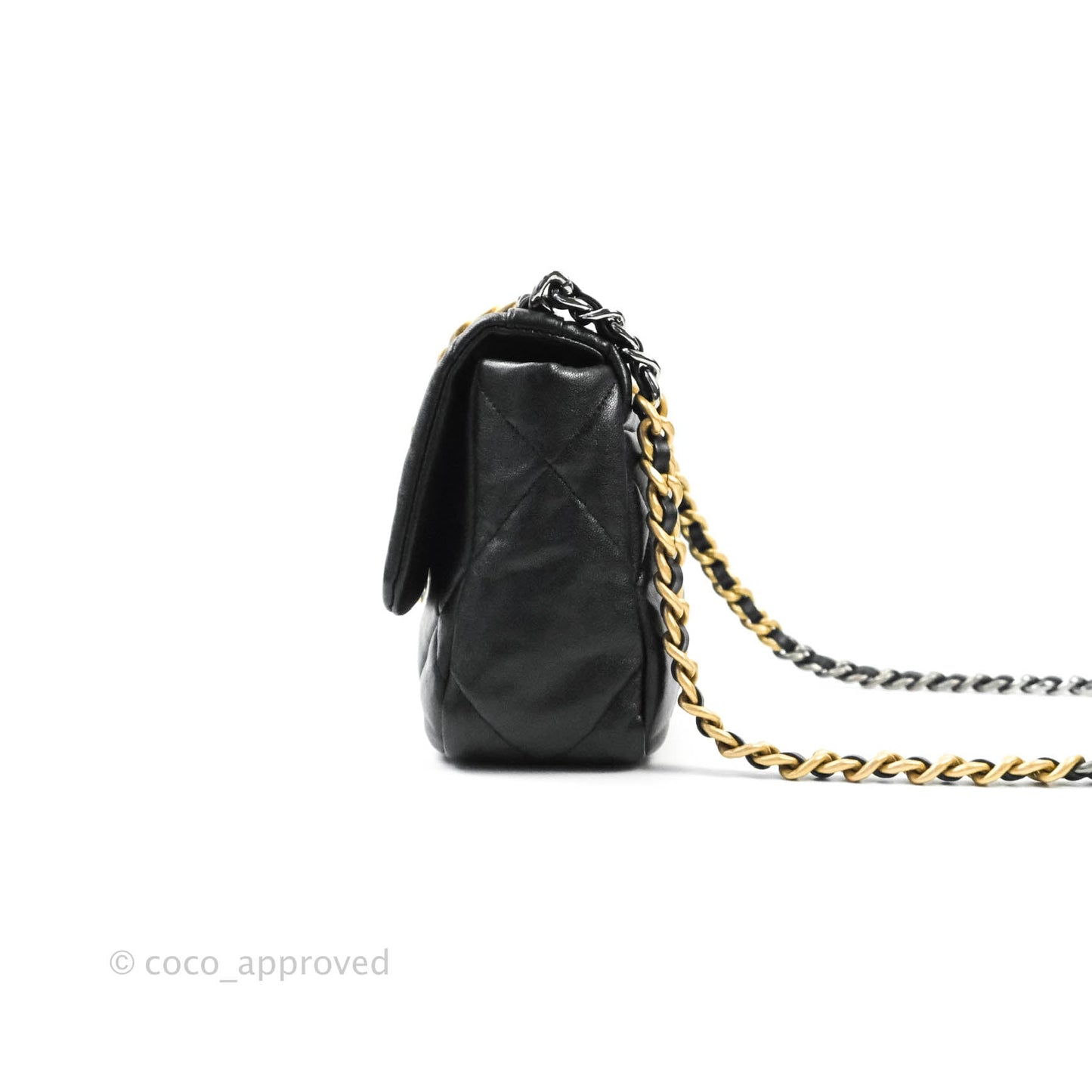 Chanel 19 Small Black Goatskin Mixed Hardware