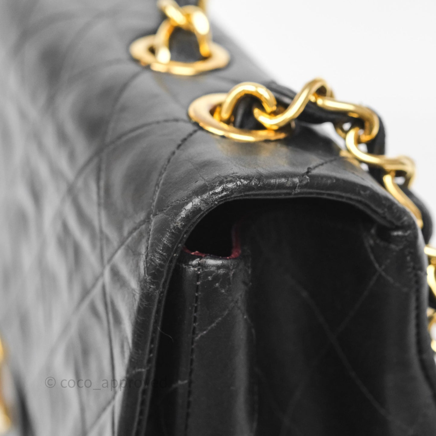 Chanel Vintage XL Jumbo Single Flap Black Lambskin 24K Gold Hardware