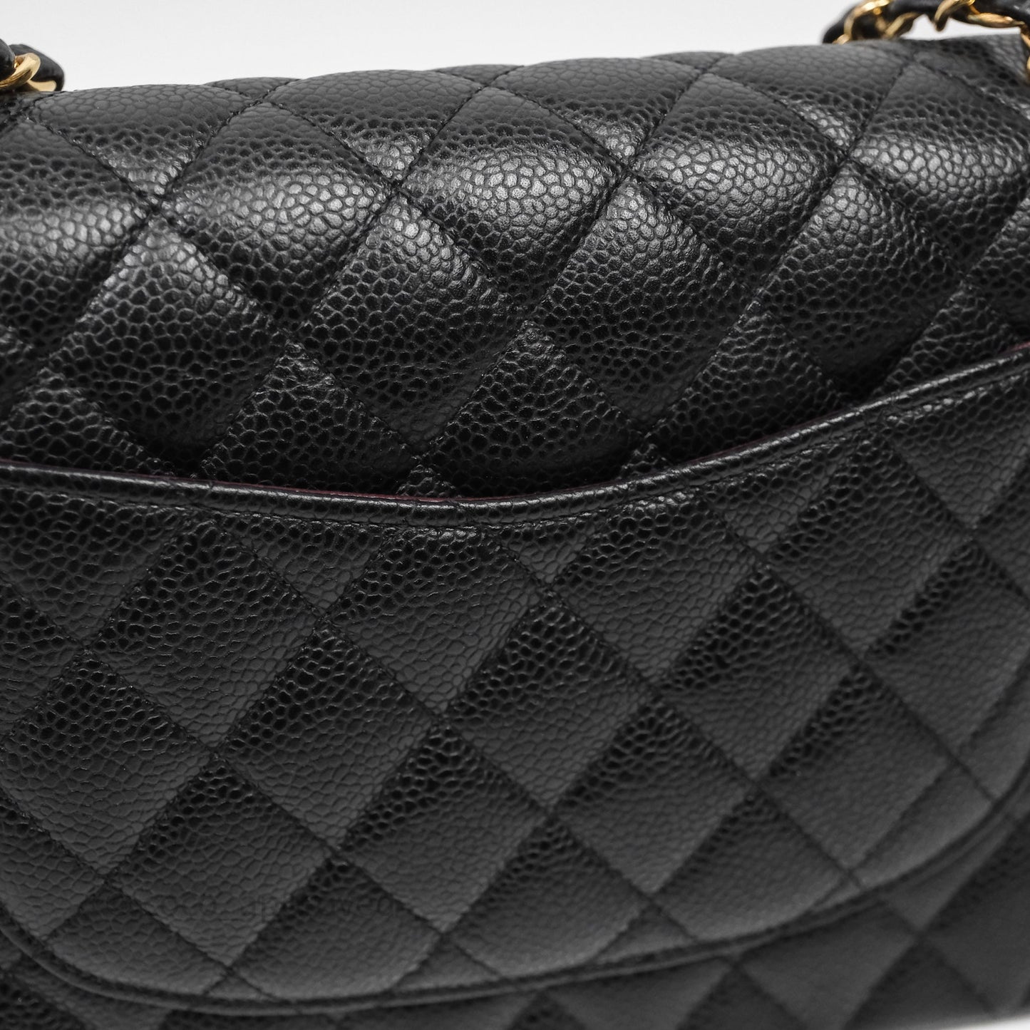 Chanel Classic M/L Medium Flap Quilted Black Caviar Gold Hardware