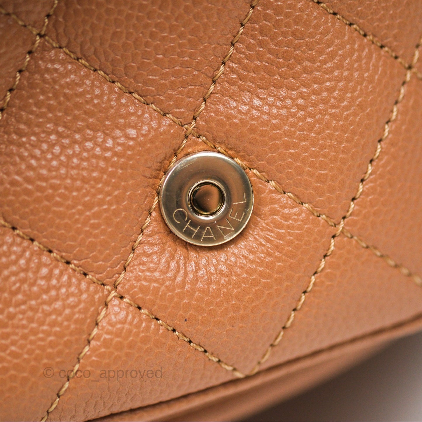 Chanel Duma Backpack Medium Dark Beige Caviar Gold Hardware