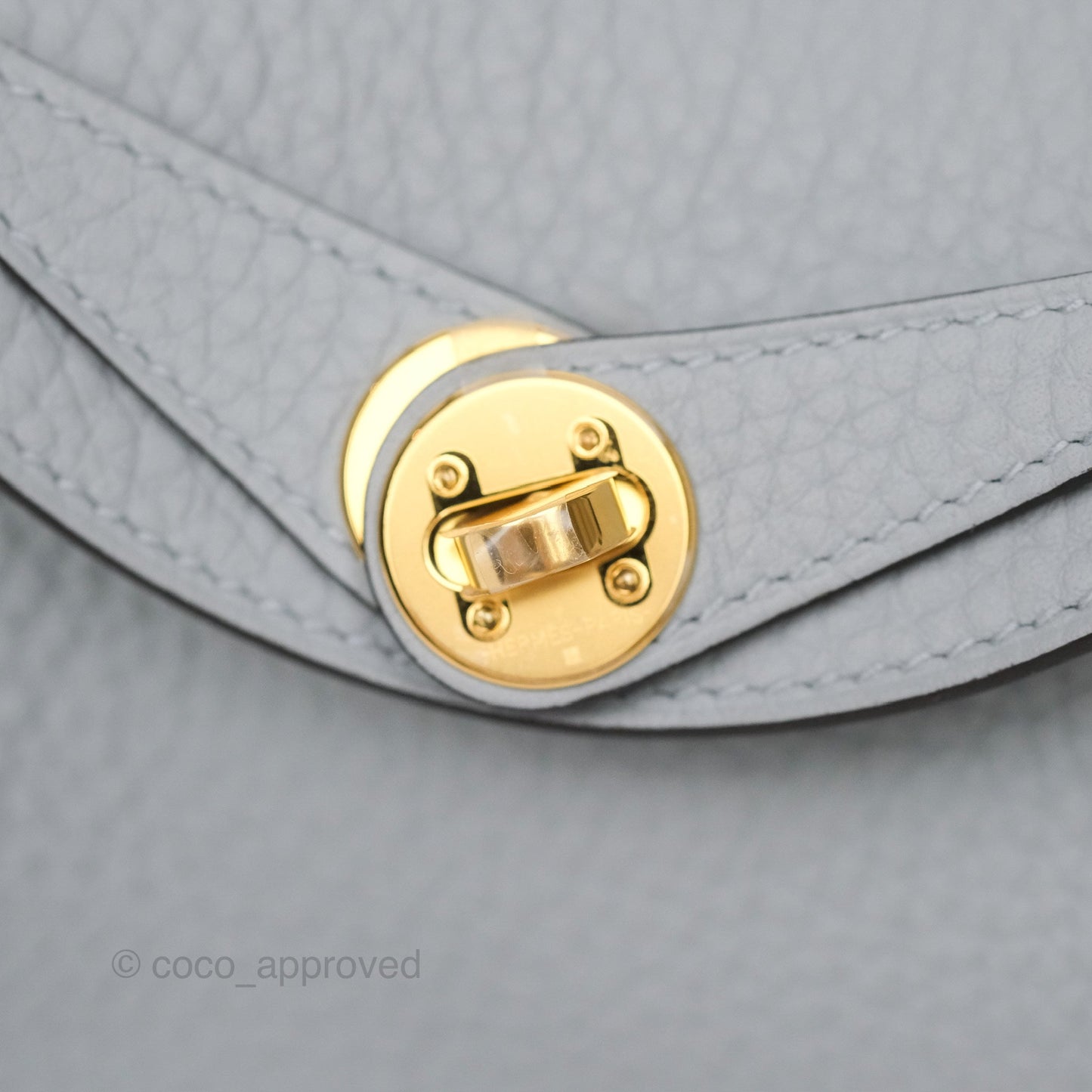 Hermès Mini Lindy 20 Blue Glacier 8U Clemence Gold Hardware
