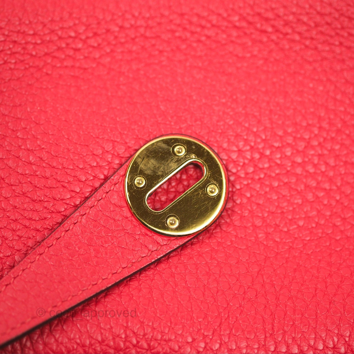 Hermès Lindy 26 Rouge Tomate Clemence Gold Hardware